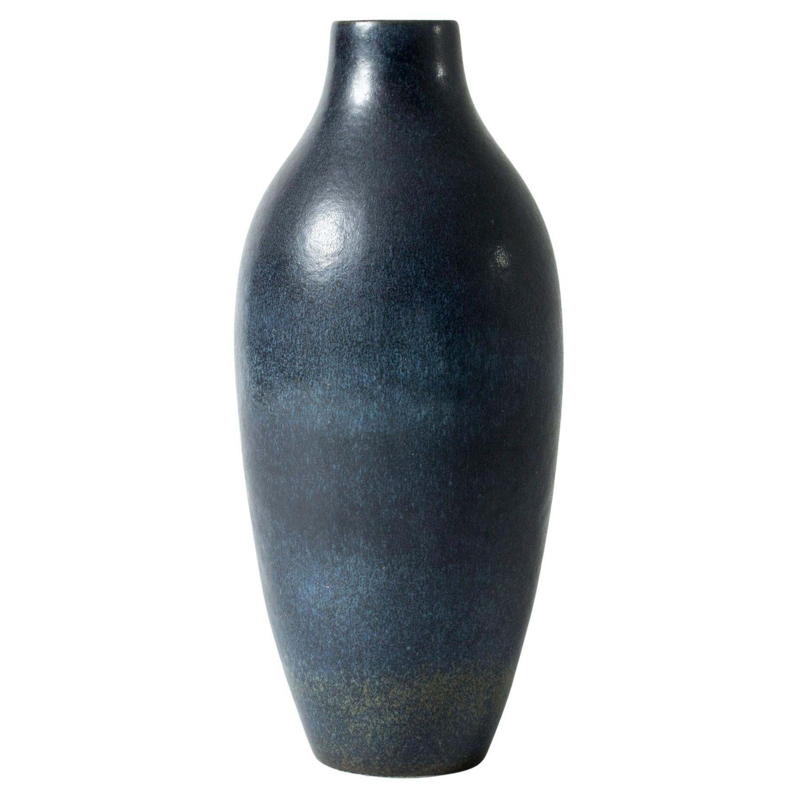 Vase de sol en grès par Carl Harry Stålhane, Rörstrand, Suède, années 1950