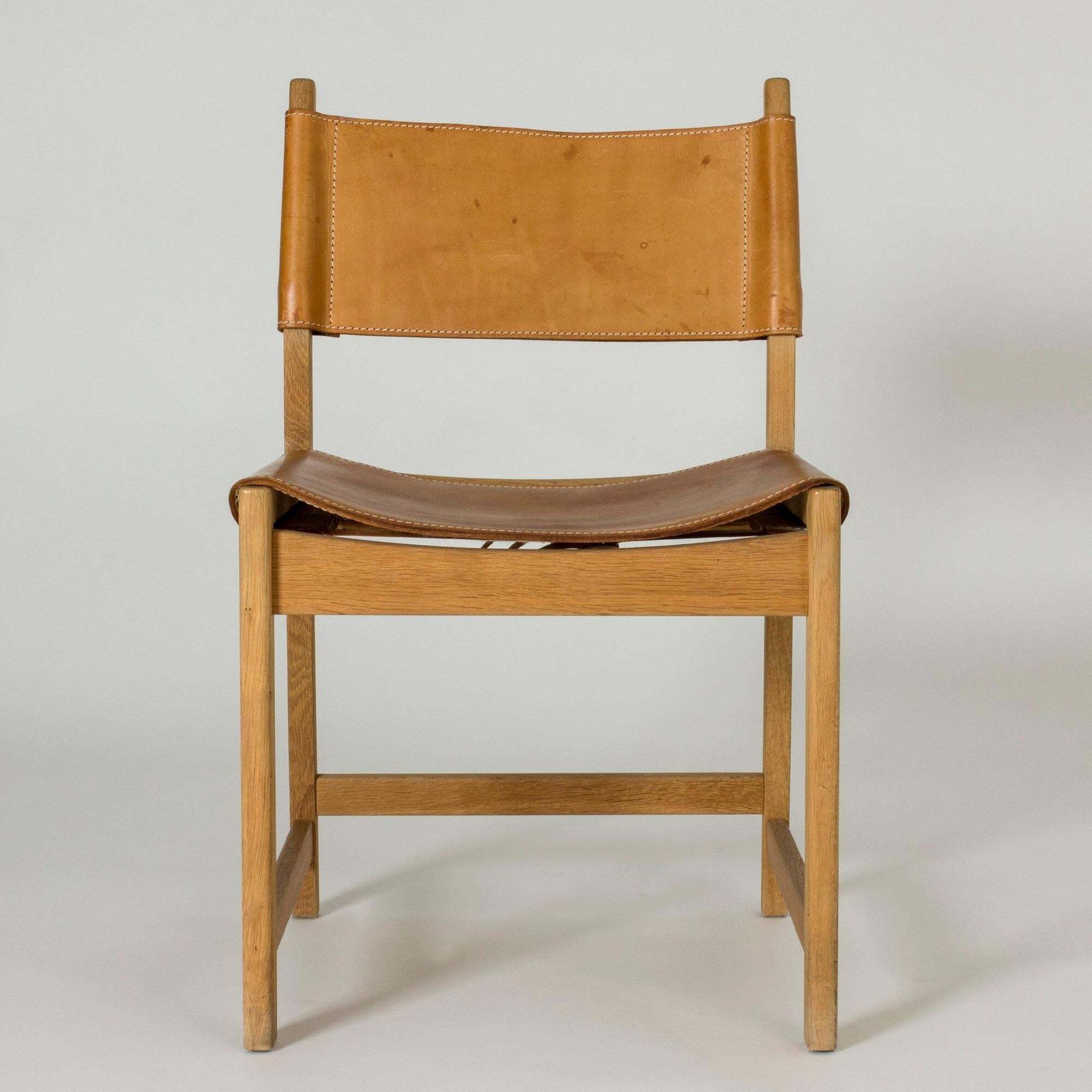 Chaise d'appoint en chêne et cuir par Kurt Østervig, Sibast, Danemark, années 1960 photo furniture