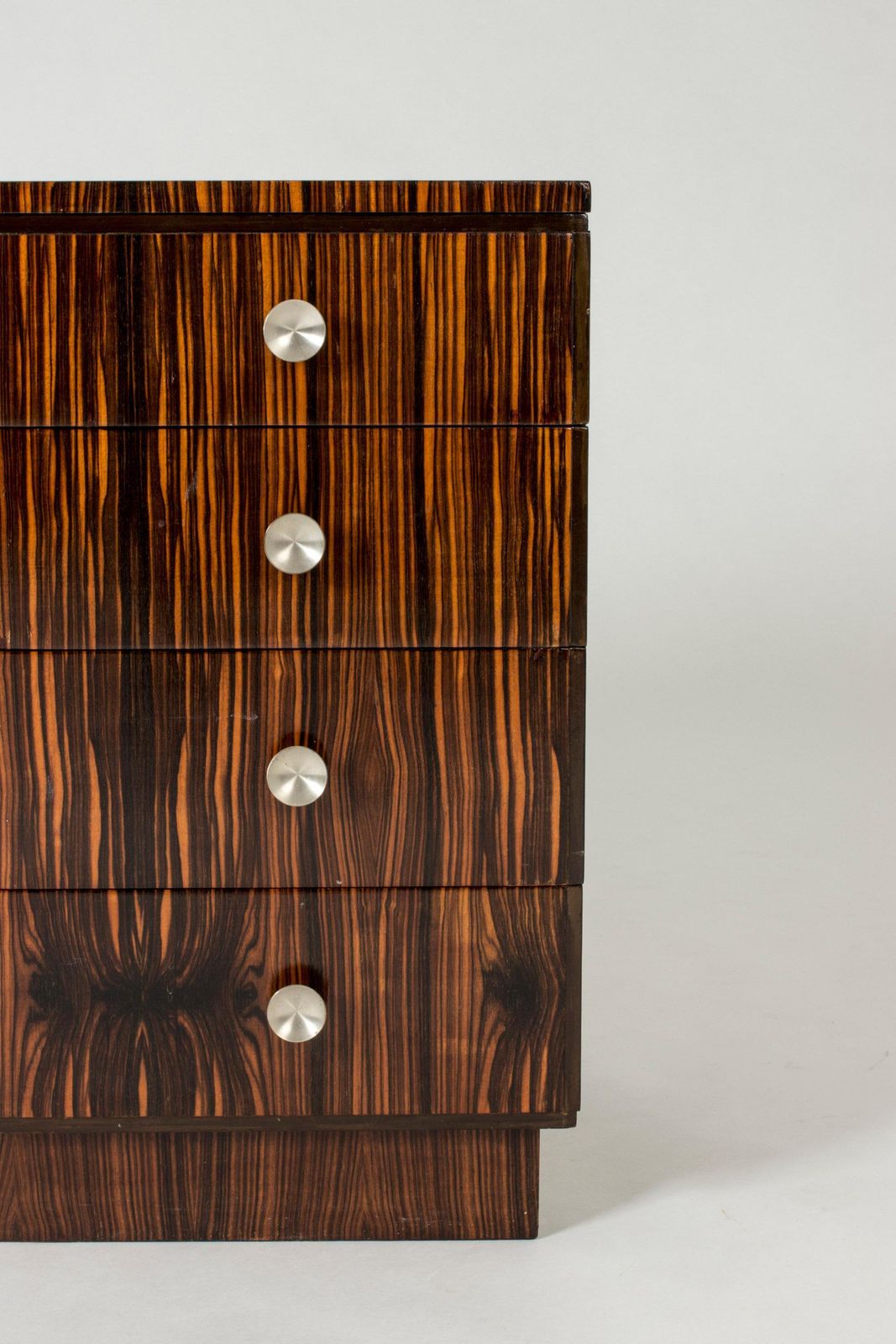 Swedish 1930s Functionalist Zebrano Chest Of Drawers photo Furniture