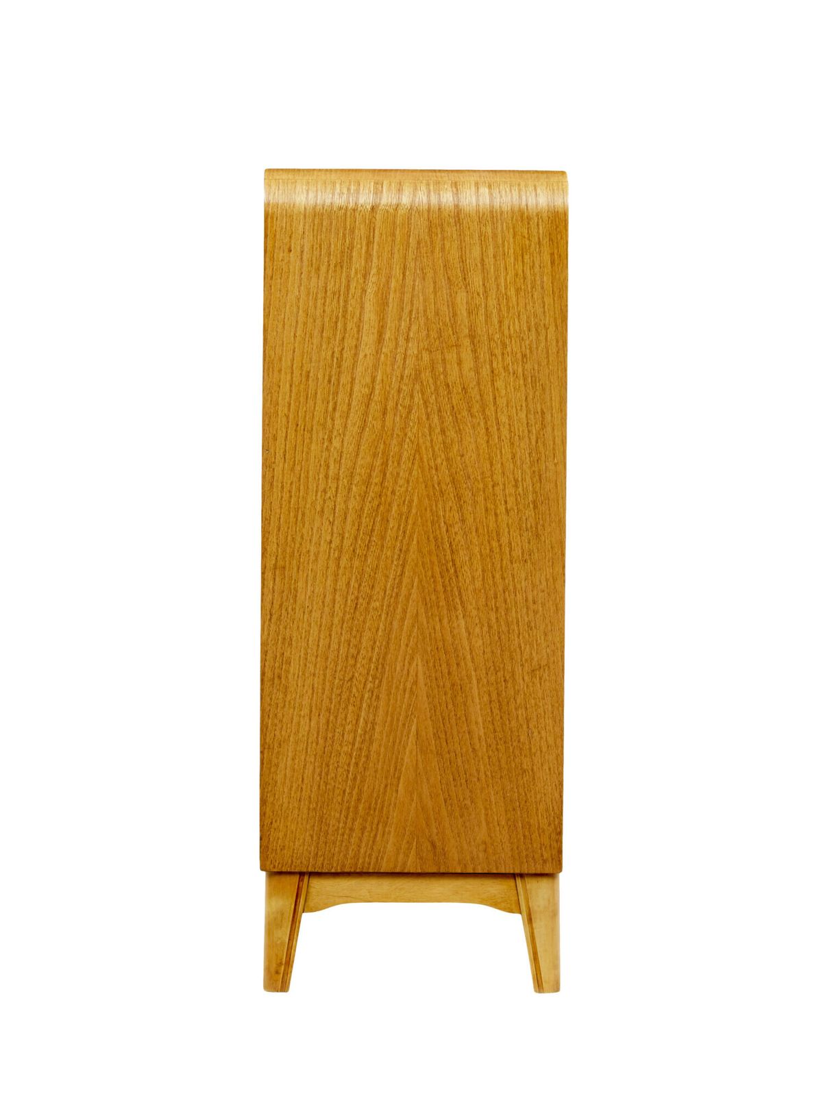 Scandinavian Mid Century Elm And Burr Low Open Bookcase By Bodafors photo vinterior