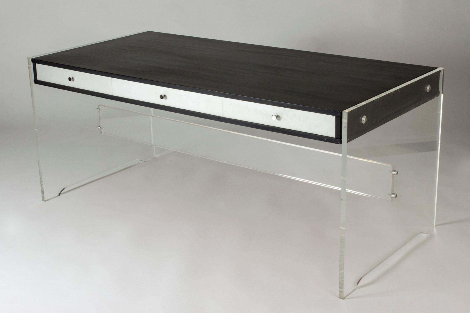 Bureau en plexiglas par Poul Nørreklit, Danemark, années 1970 photo Mobilier