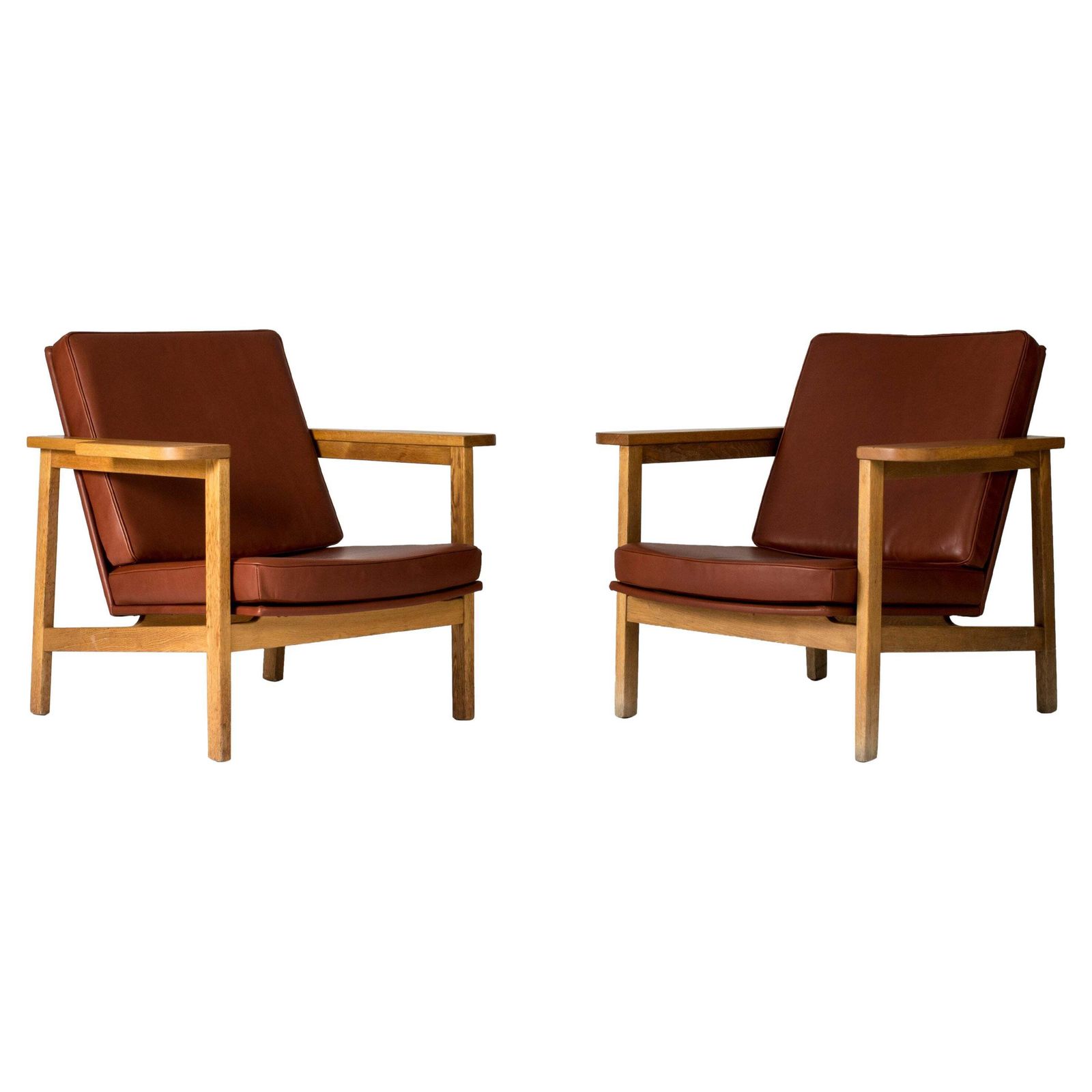 Paar loungestoelen van Carl Axel Acking voor Nordiska Kompaniet, Zweden, jaren 1950
