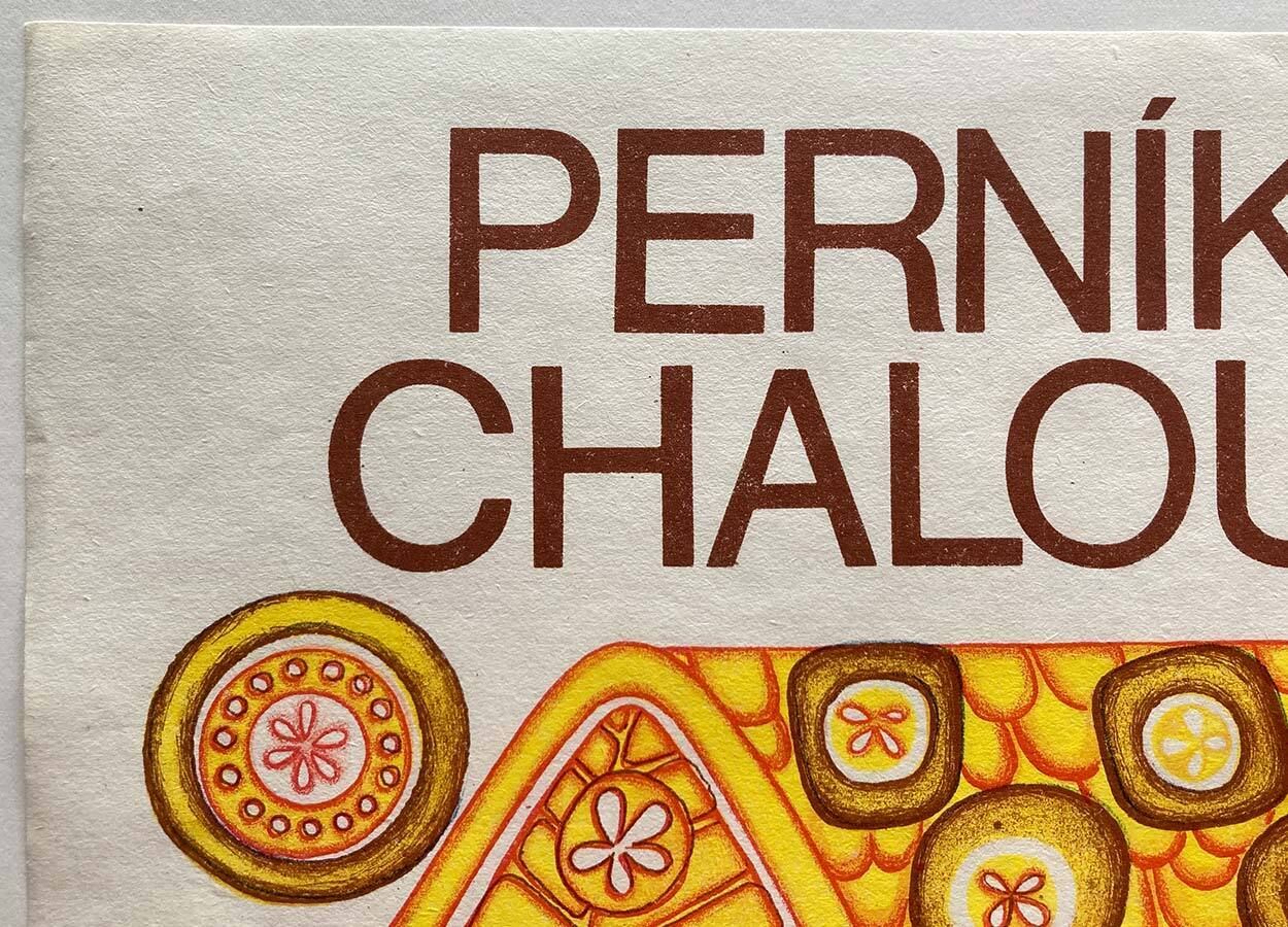 Original Film Poster, Gingerbread House, Leoš Konáš, 1971, Genuine Vintage Czech Design photo Art