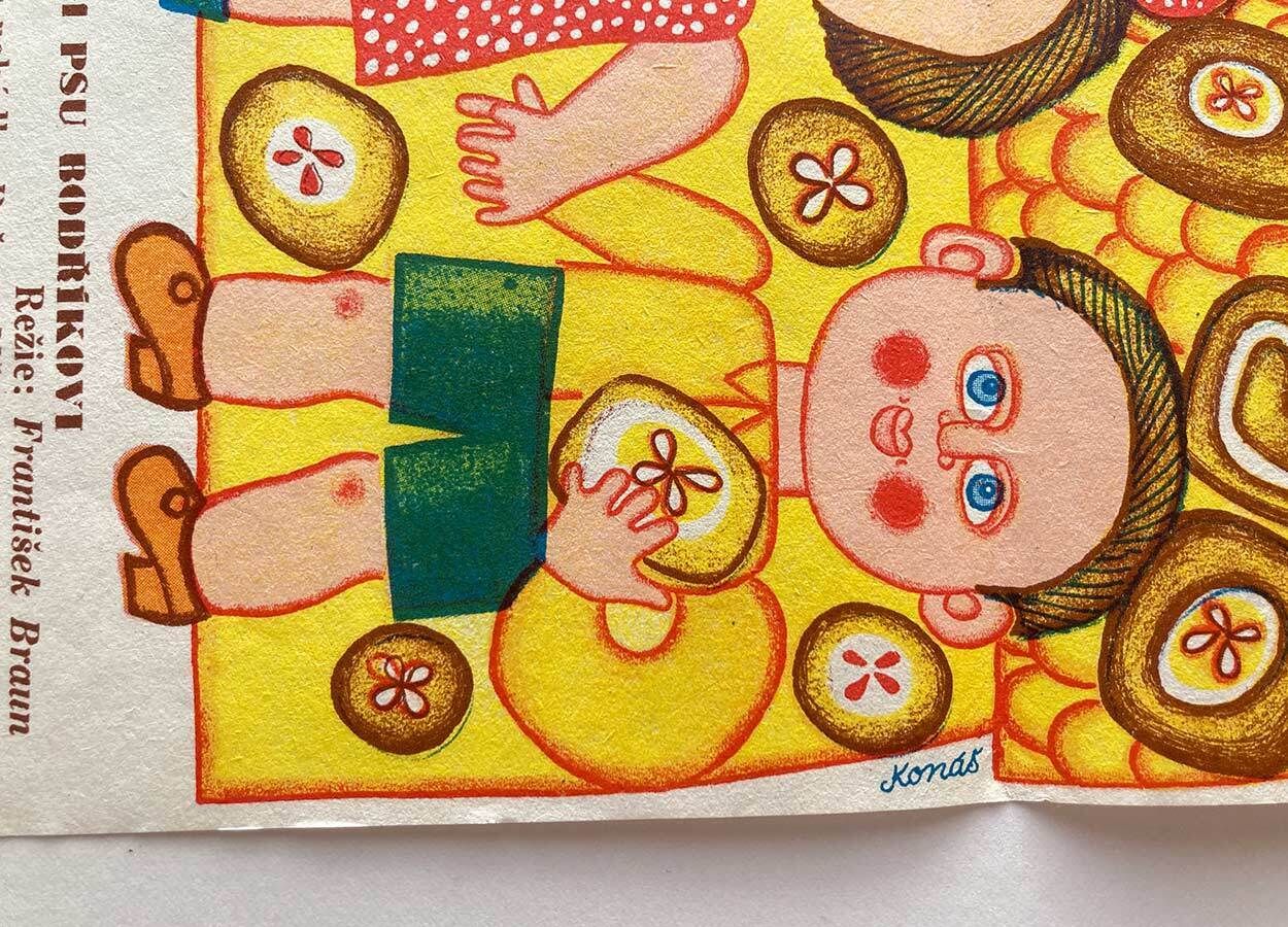 137.0 Original Film Poster, Gingerbread House, Leoš Konáš, 1971, Genuine Vintage Czech Design photo