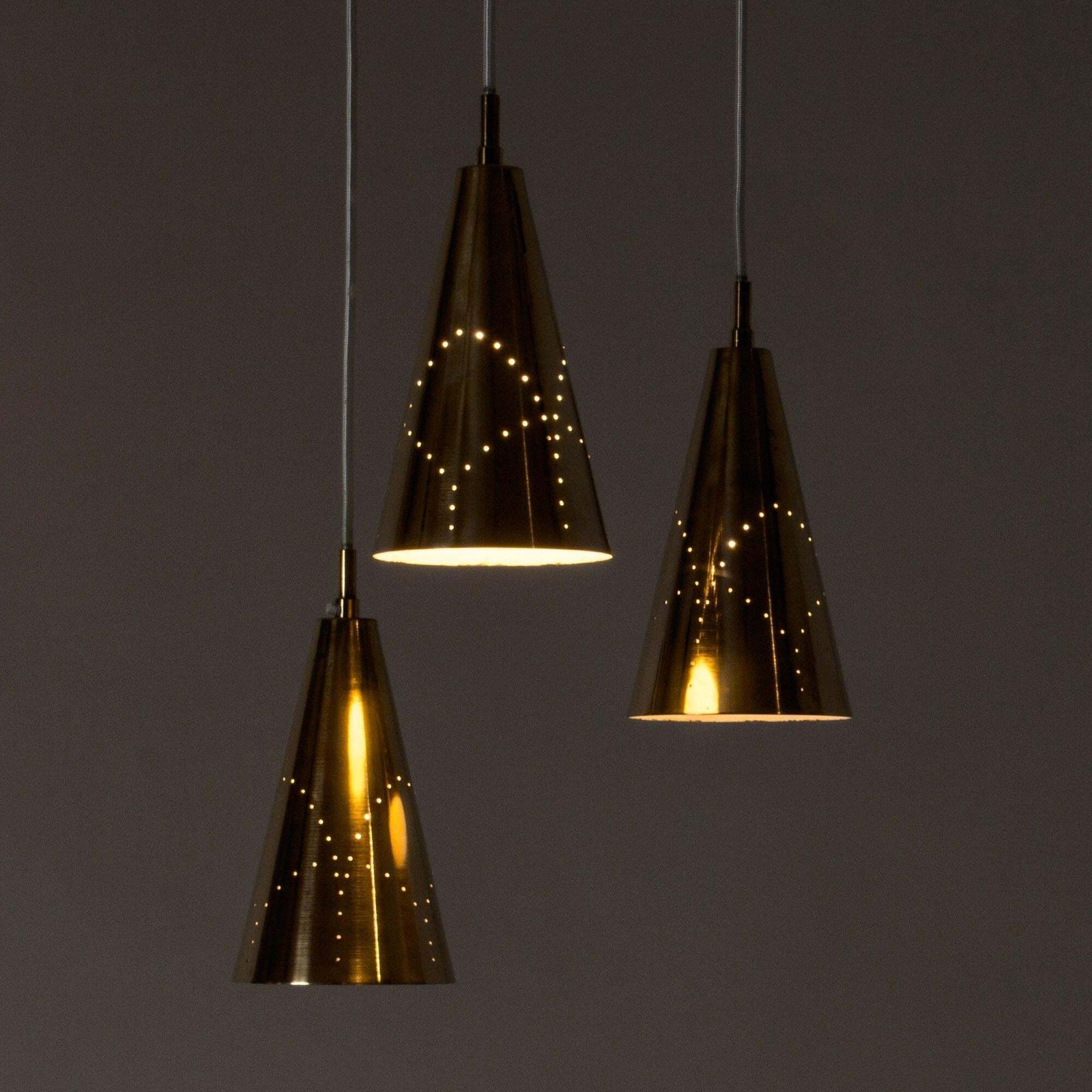 Rare Brass Ceiling Lamp By Hans Agne Jakobson. Sweden, 1950s. photo furniture