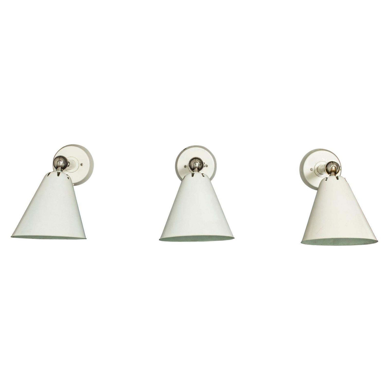 Set van drie mid-century wandlampen van Asea, Zweden, ca. jaren 1950
