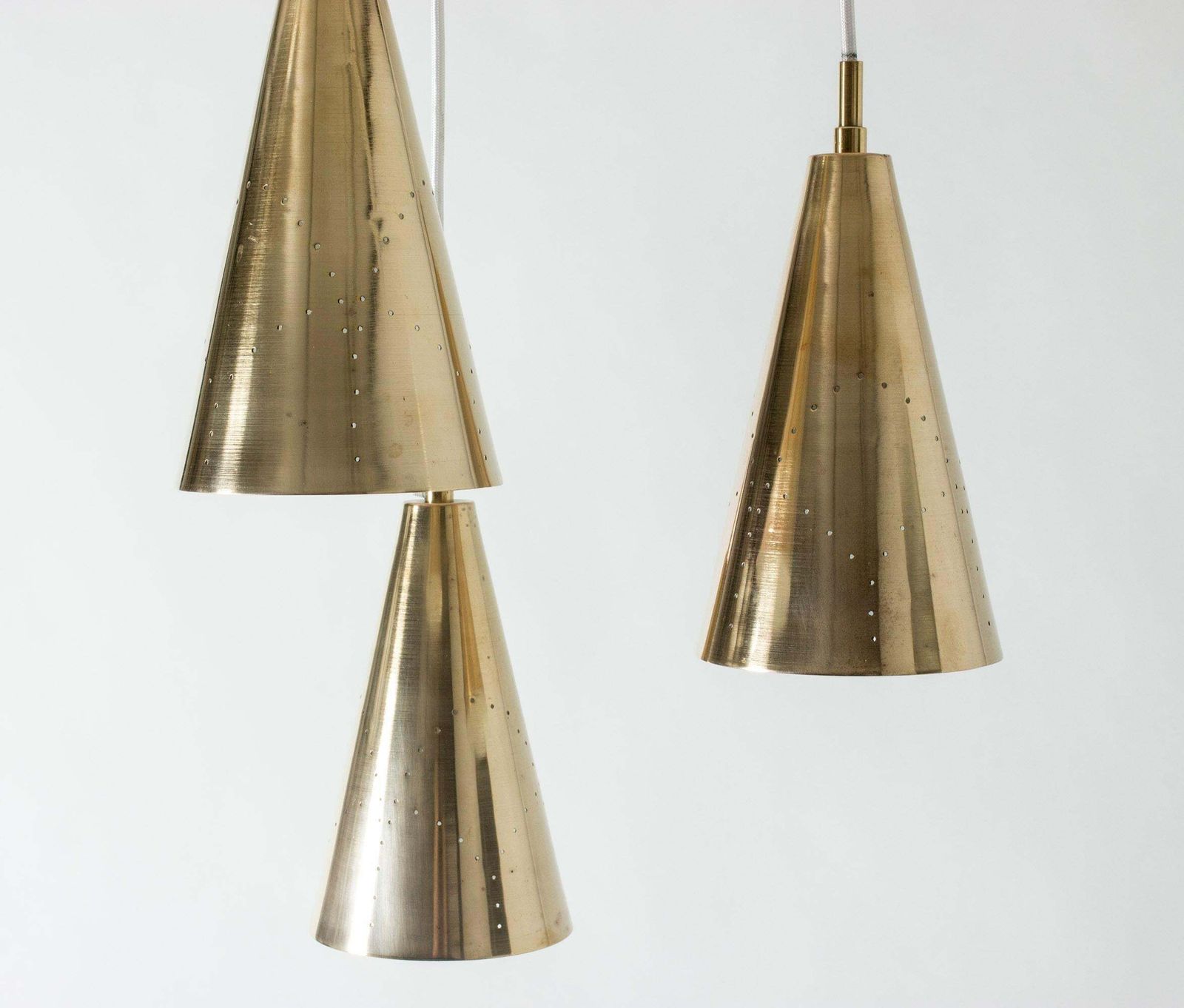 Rare Brass Ceiling Lamp By Hans Agne Jakobson. Sweden, 1950s. photo 3494.0