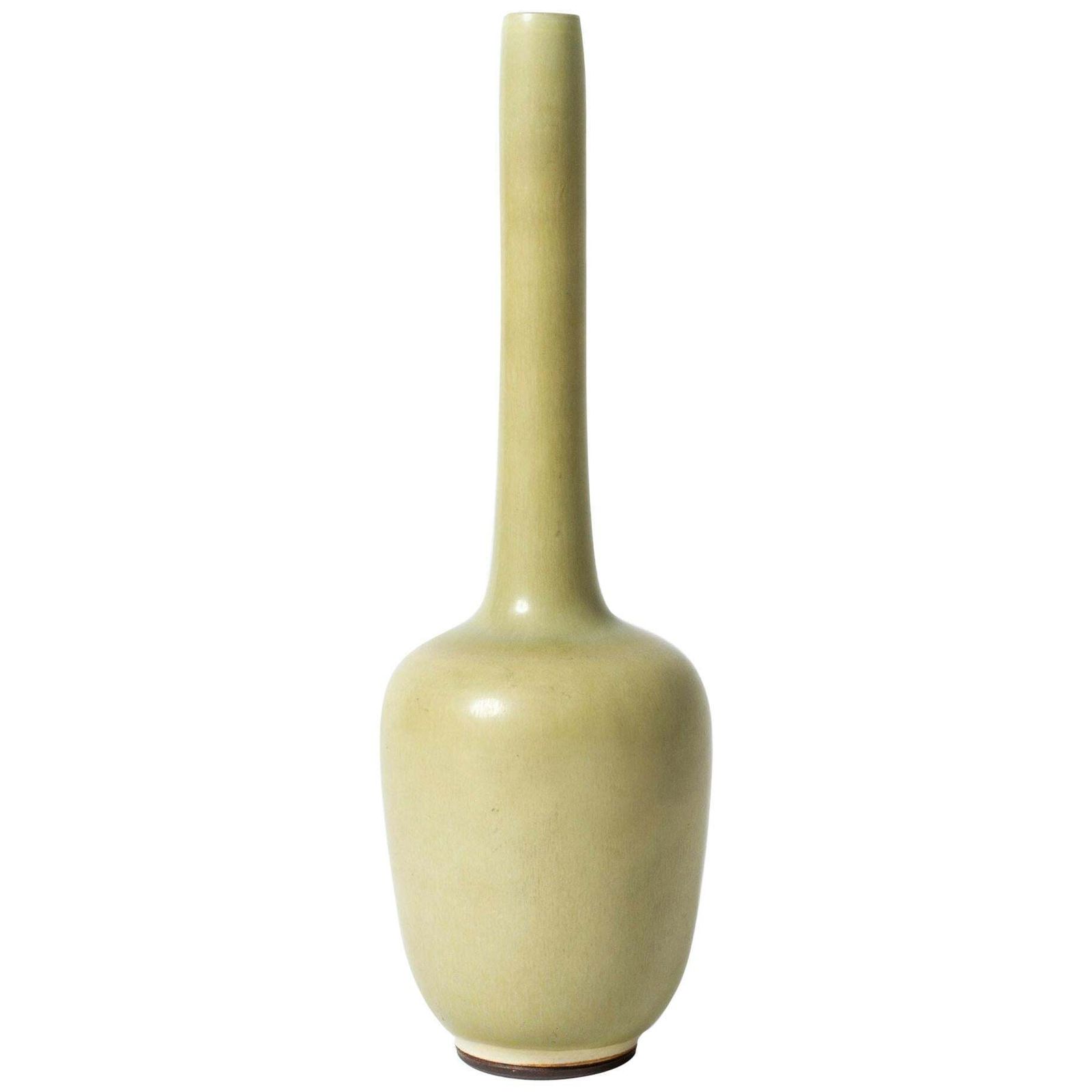 Light Green Stoneware Vase By Berndt Friberg For Gustavsberg, Sweden, 1950s