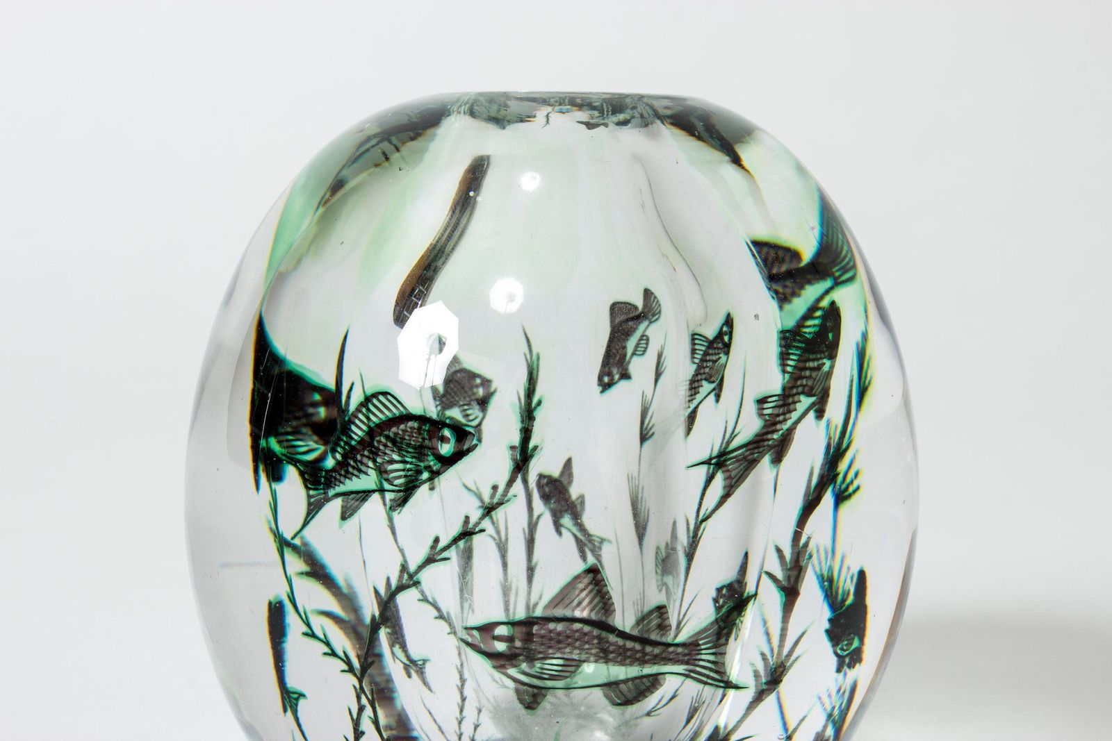 Vase Graal par Edward Hald pour Orrefors, Suède, 1953 photo Décoration