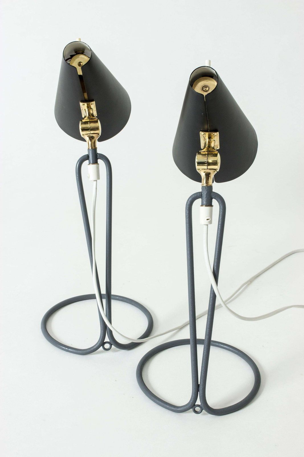 Pair Of Table Lamps Designed By Bertil Brisborg For Nordiska Kompaniet, Sweden photo vintage