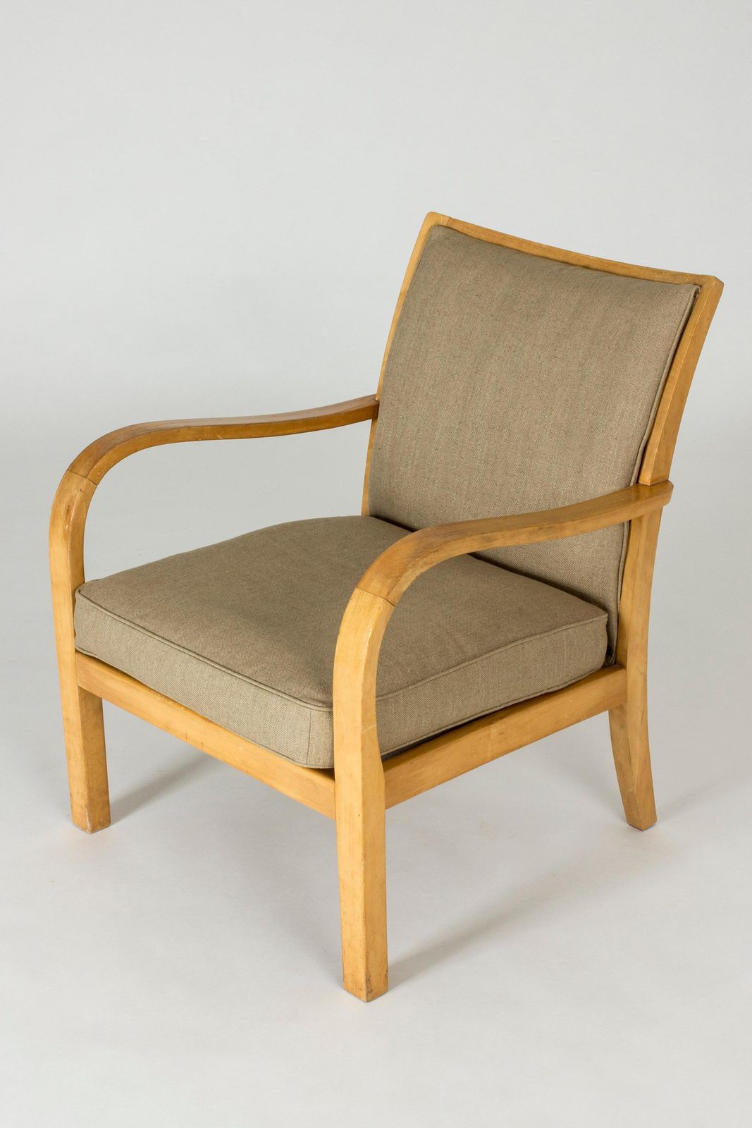 Paar Functionalist Berk En Linnen Lounge Chairs Door Axel Larsson Voor Bodafors photo vintage