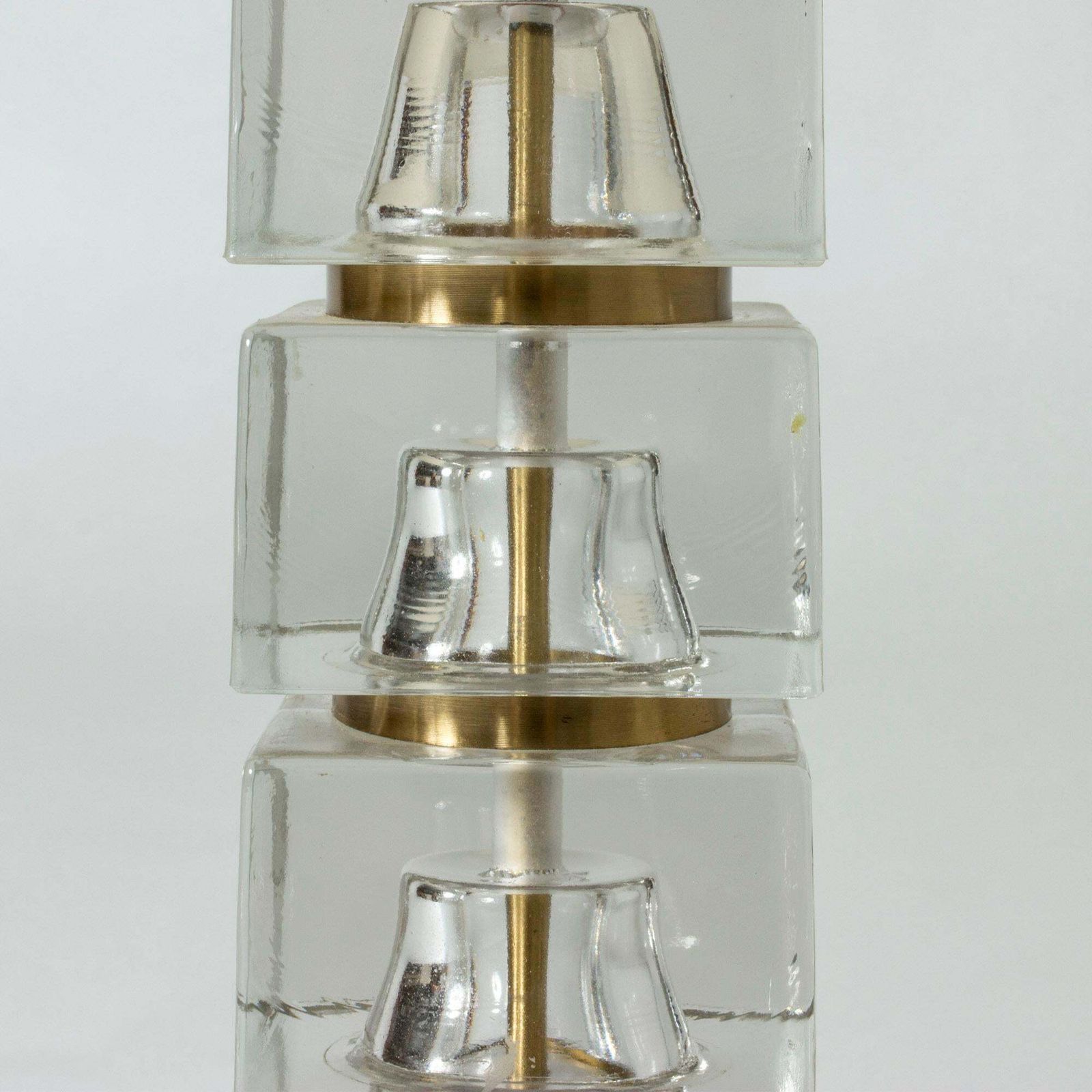Swedish 1960s Crystal Glass Table Lamp photo Lighting