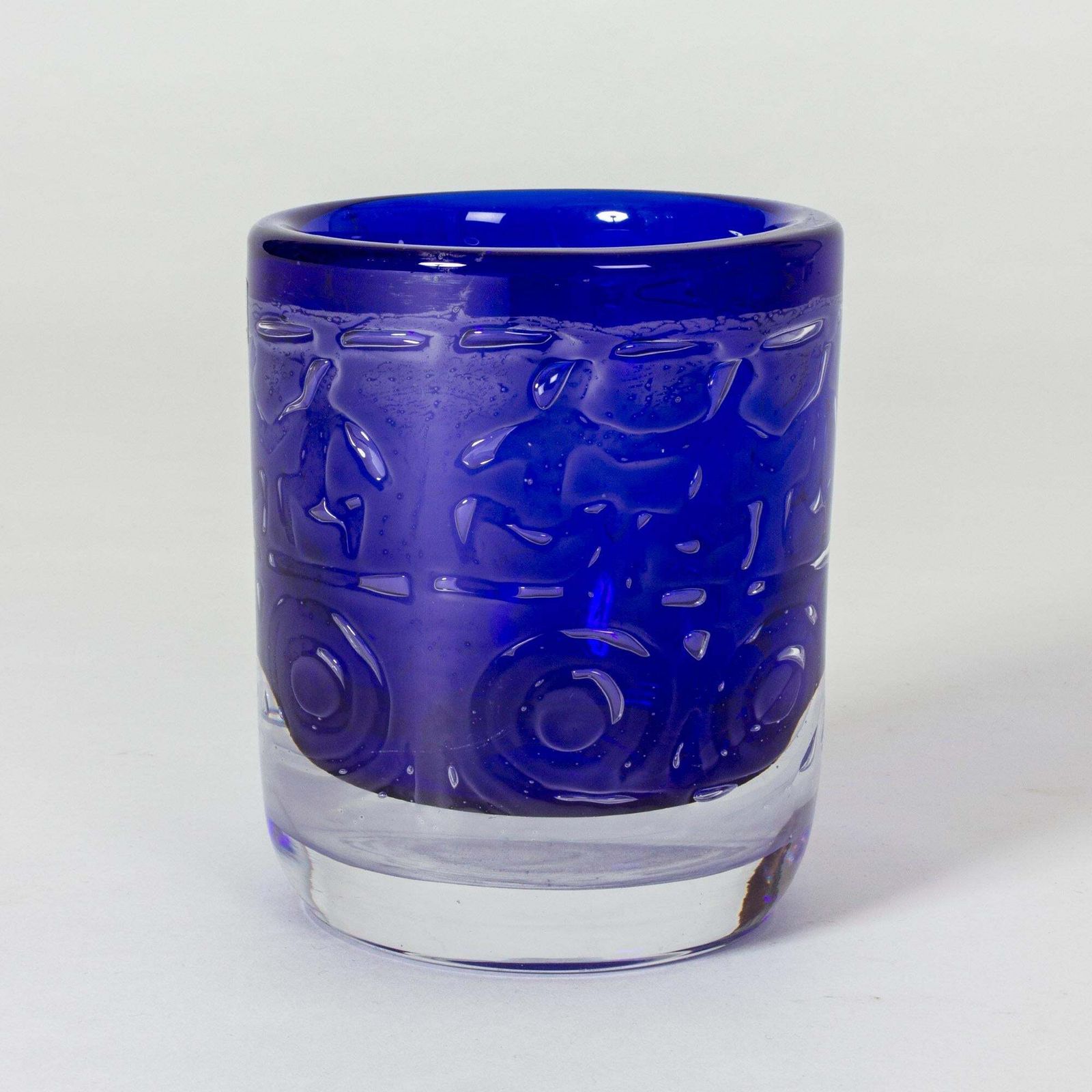 Thalatta blauwe glazen vaas van Bengt Edenfalk, Zweden, jaren 1960 photo furniture