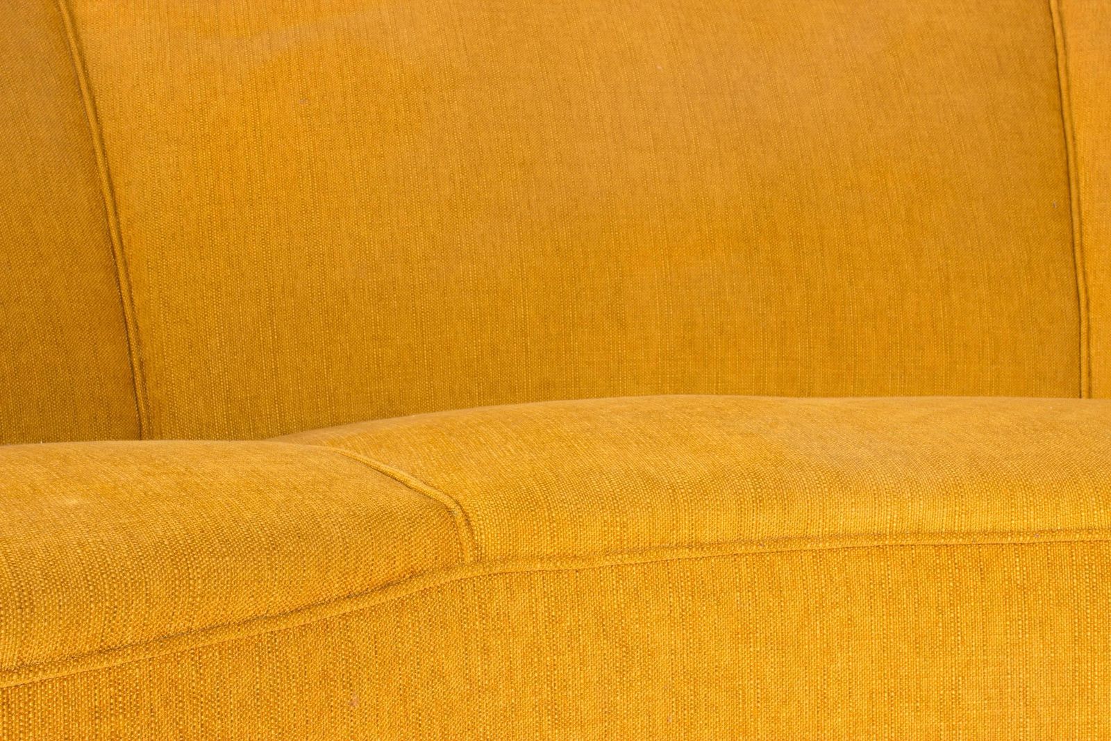 Curved Three Seat Sofa In The Style Of Otto Schulz photo vintage