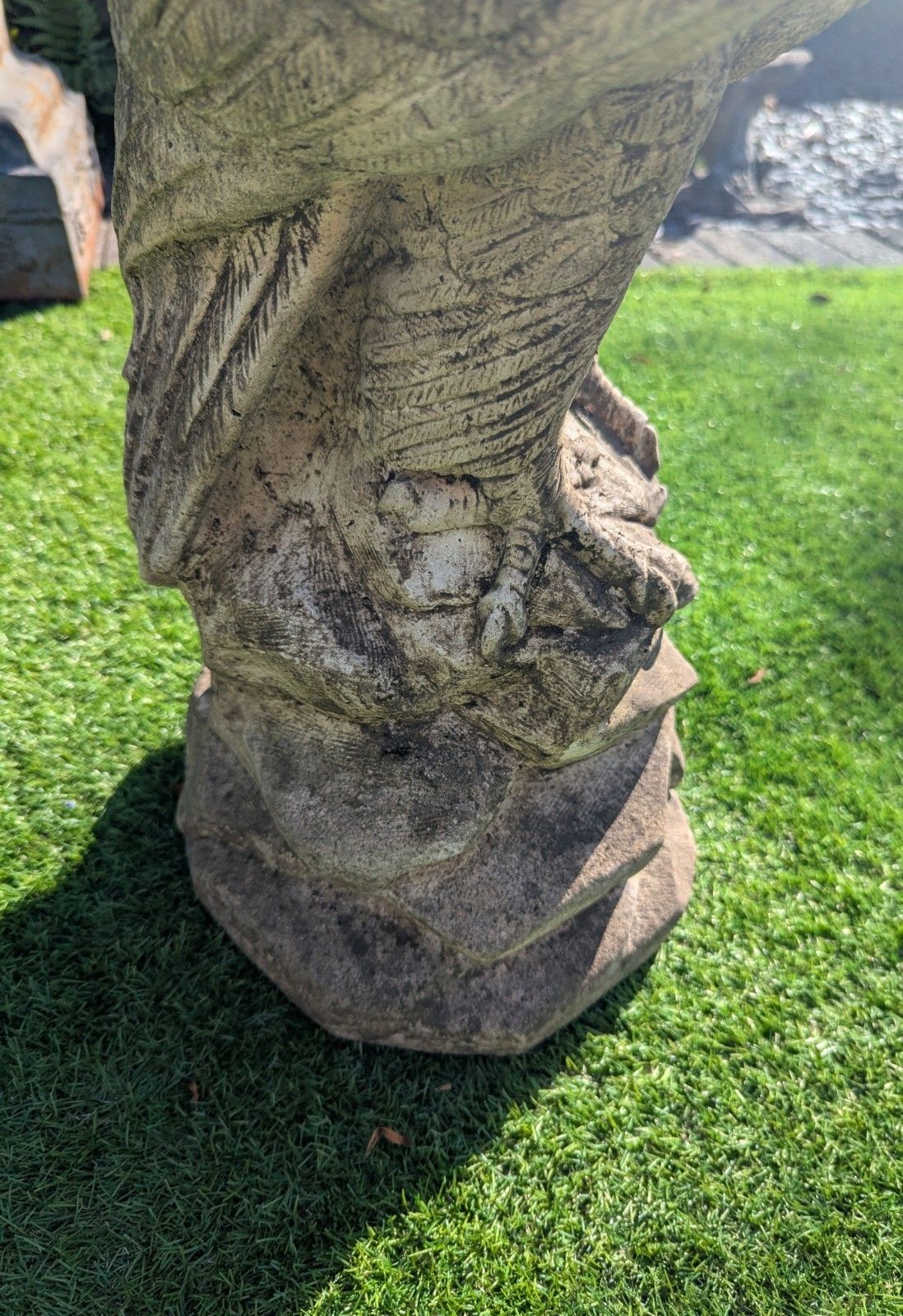 Vintage Re Constituted Stone Eagle Natural Aged Patina  Delivery Available 0381 photo Art