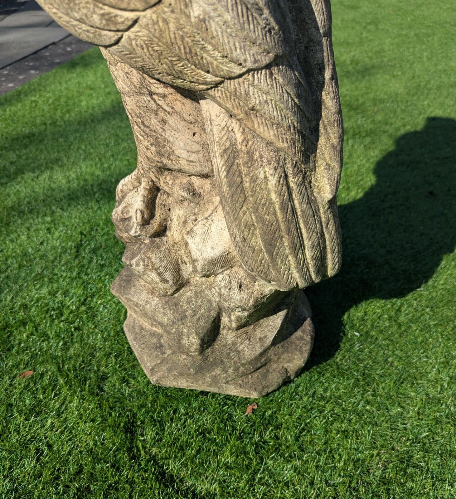 Vintage Re Constituted Stone Eagle Natural Aged Patina  Delivery Available 0381 photo vintage