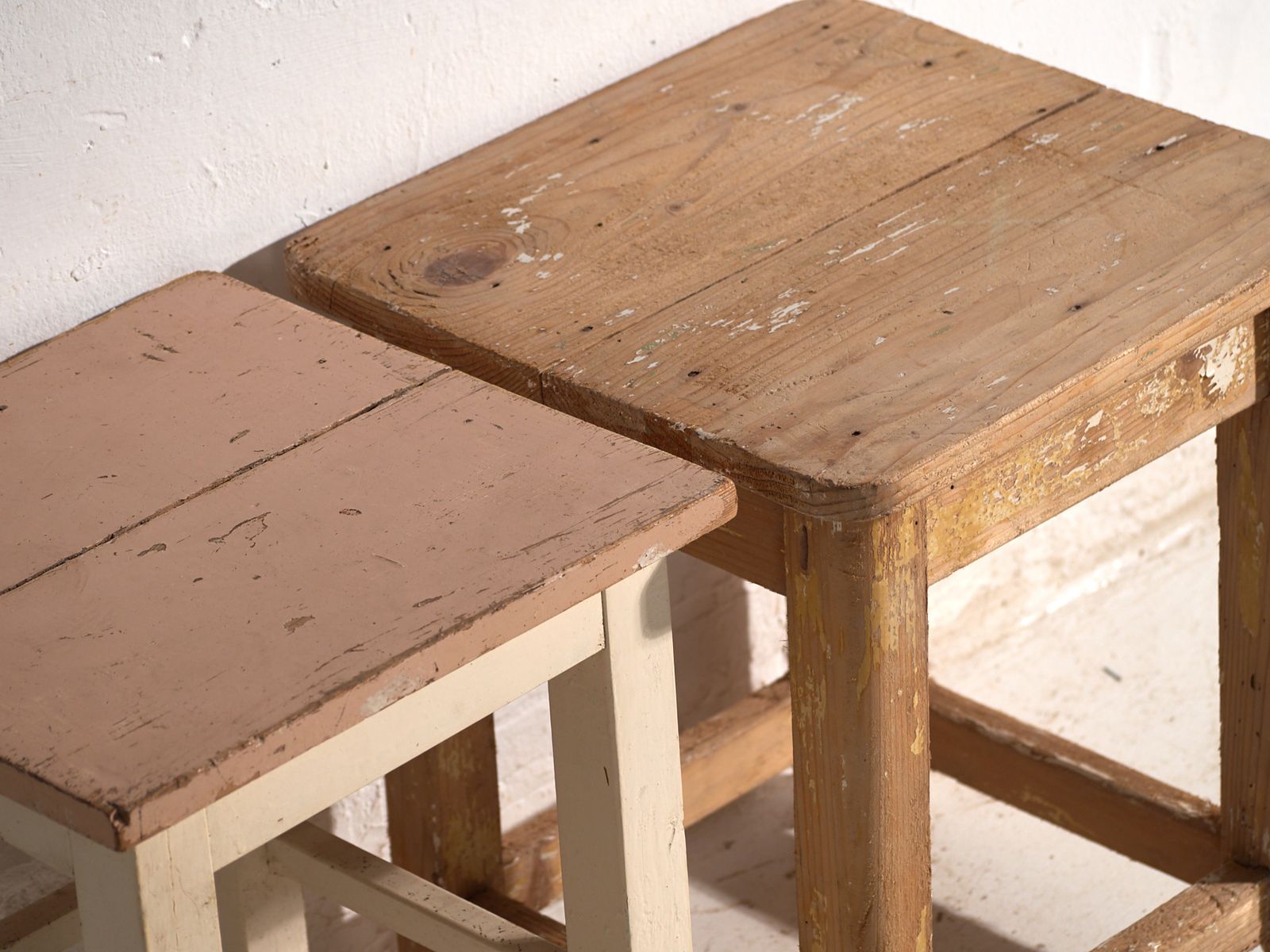 Antique Bedside Tables In Pine Wood – Central Europe, Circa 1940 #2 photo 306.0