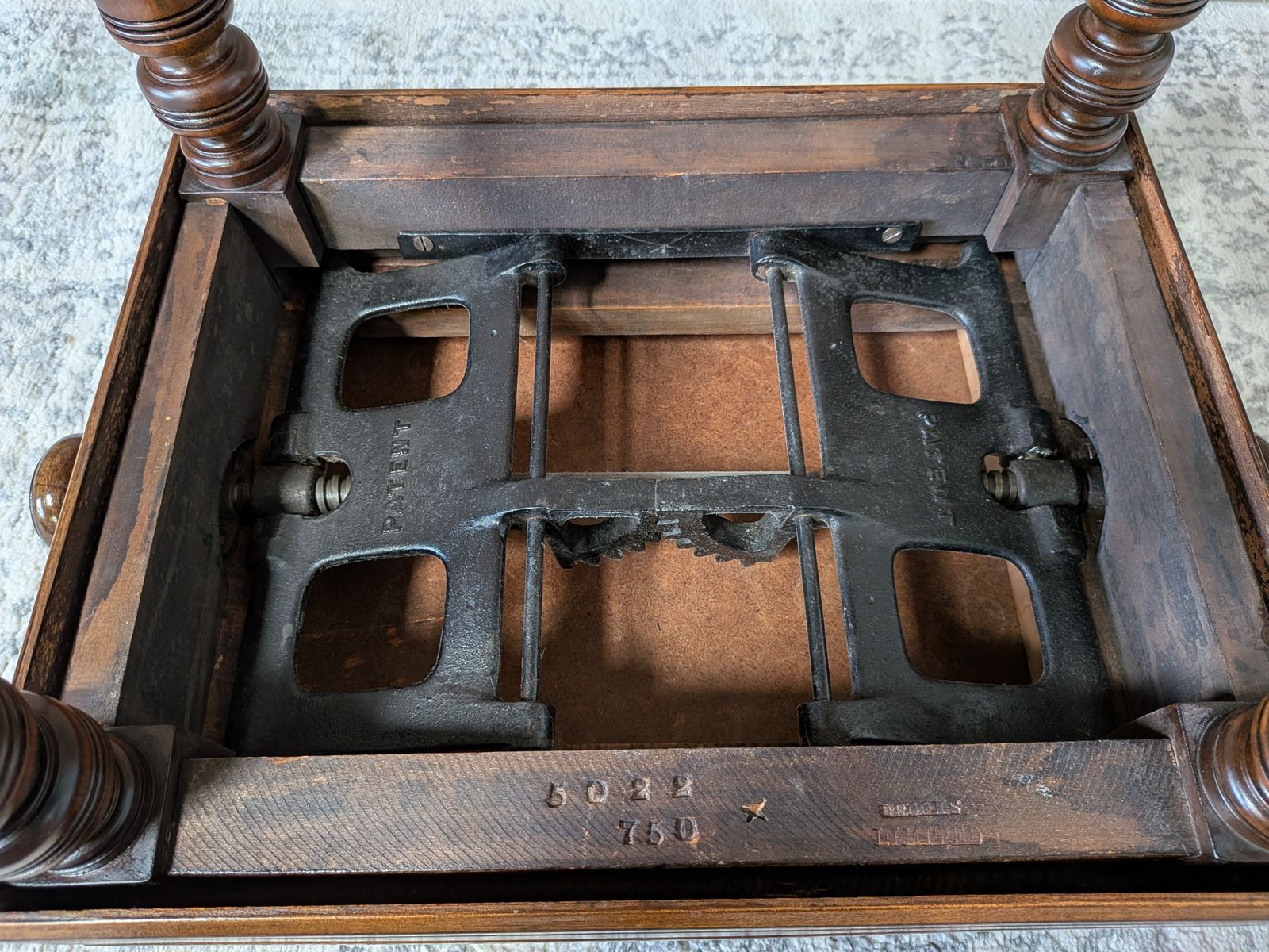 Victorian Mechanical Rise And Fall Piano Stool By Brooks Ltd photo for sale