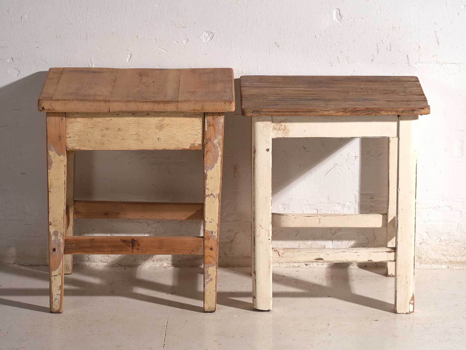 Antique Bedside Tables In Pine Wood – Central Europe, Circa 1940 #7 photo for sale