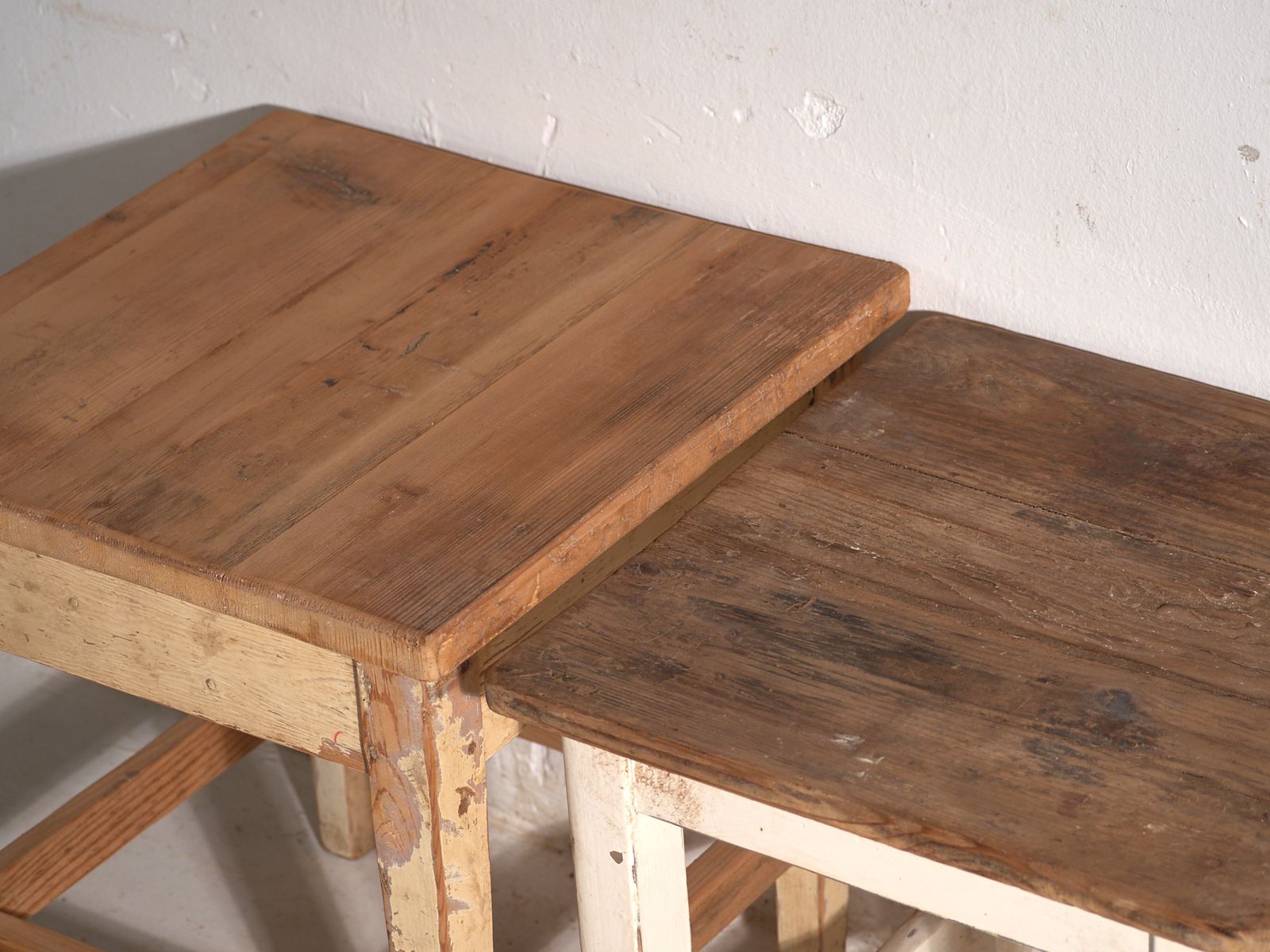 Antique Bedside Tables In Pine Wood – Central Europe, Circa 1940 #7 photo Furniture