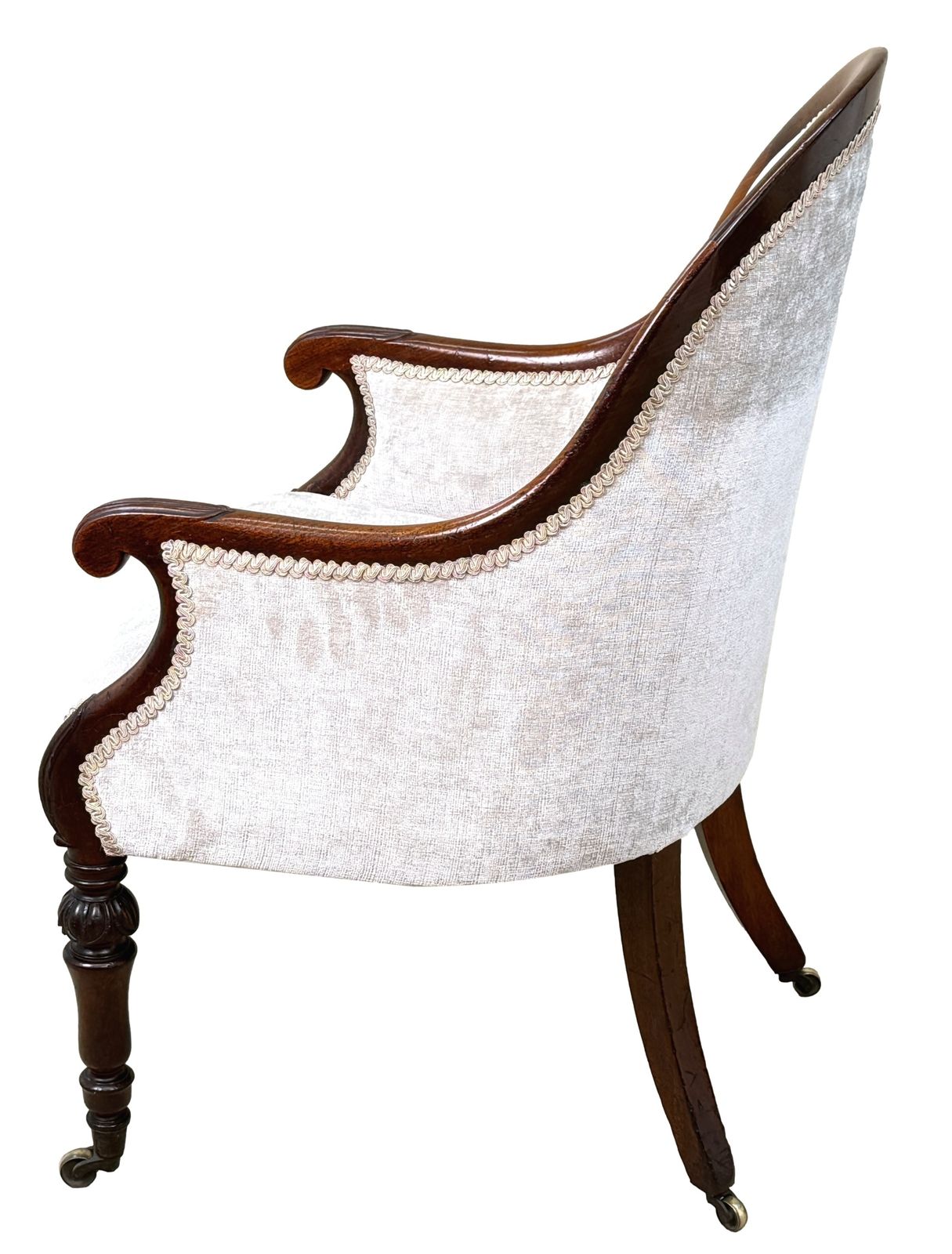 Regency Mahogany Tub Library Armchair, English 19th Century (England, Circa 1825) photo 3495.0