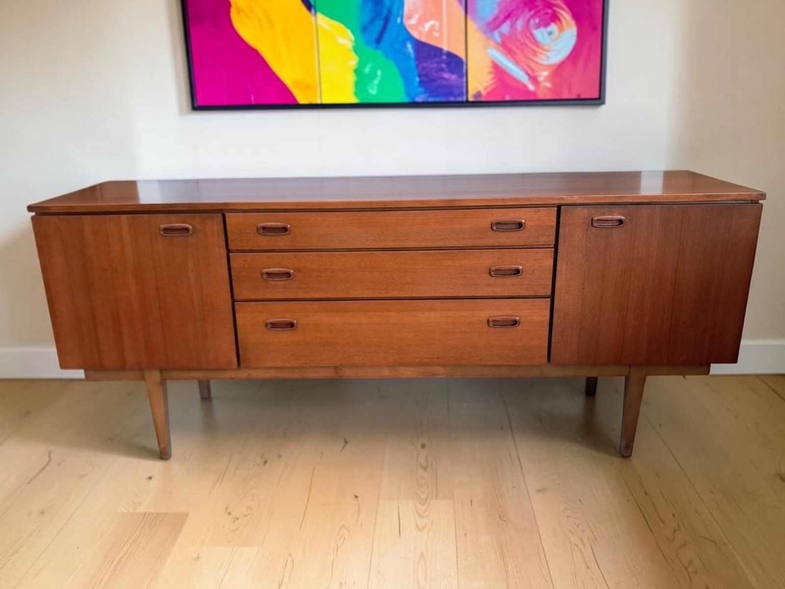 Mid Century Nathan Teak Sideboard Vintage Retro Tv Cabinet Cupboard Compact 1960 photo vinterior