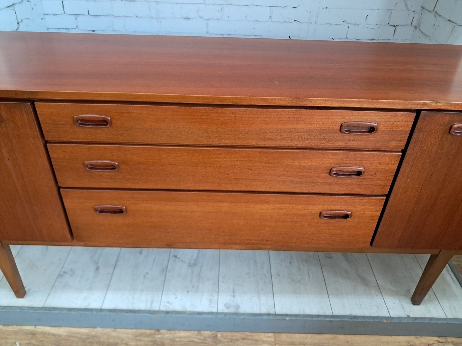 photo for sale Mid Century Nathan Teak Sideboard Vintage Retro Tv Cabinet Cupboard Compact 1960