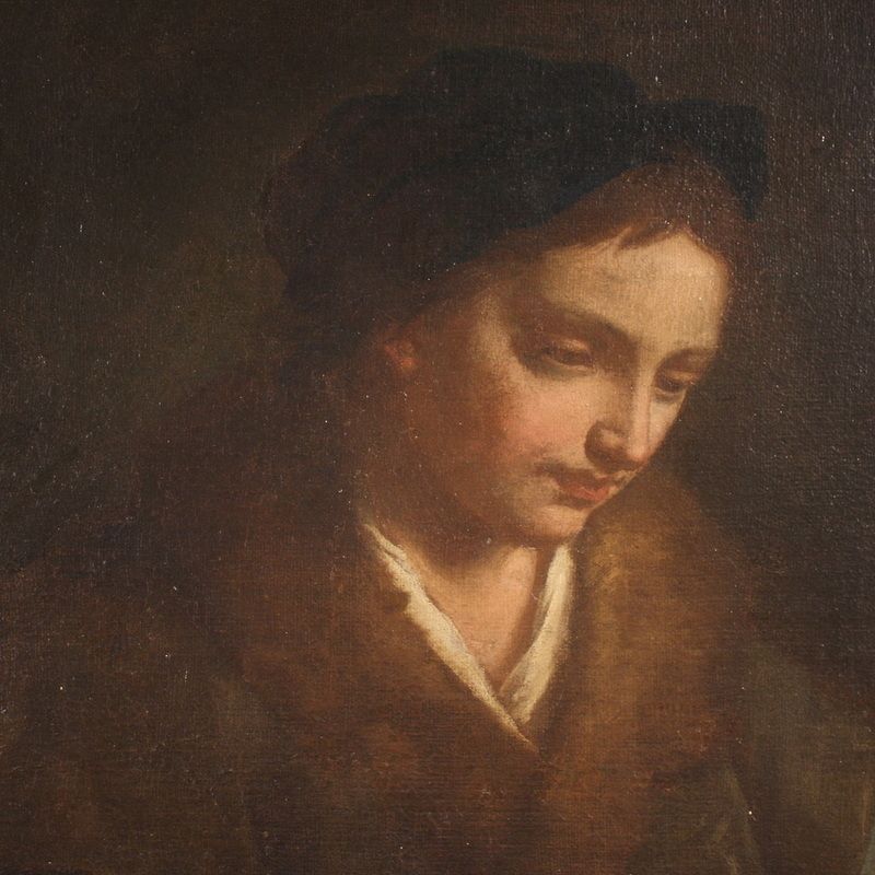 Antiek schilderij, 17e-eeuws Italiaans portret photo furniture