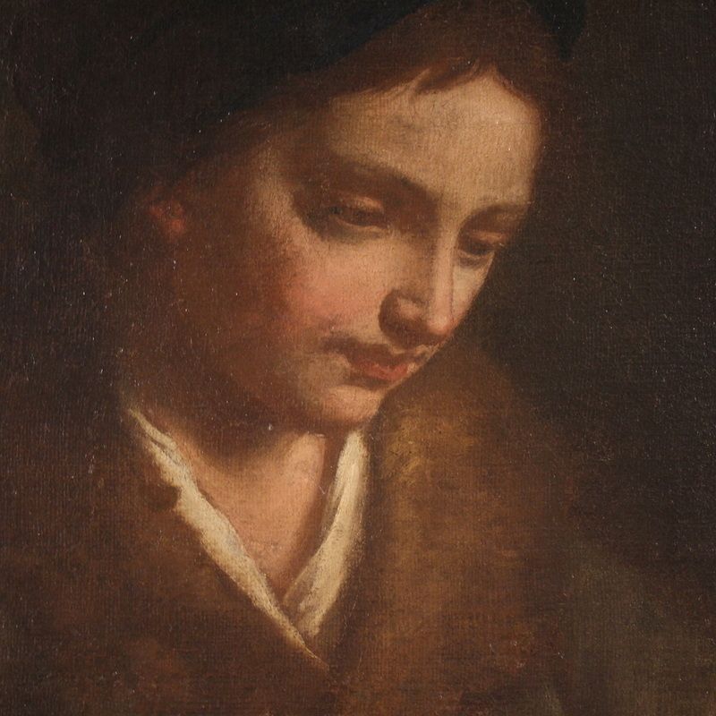 Antiek schilderij, 17e-eeuws Italiaans portret photo Kunst