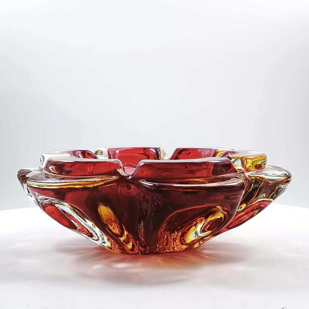 1960s Big Ashtray In Murano Glass. Made In Murano, Italy. 18.5cm. / 7.28 Inches photo buy