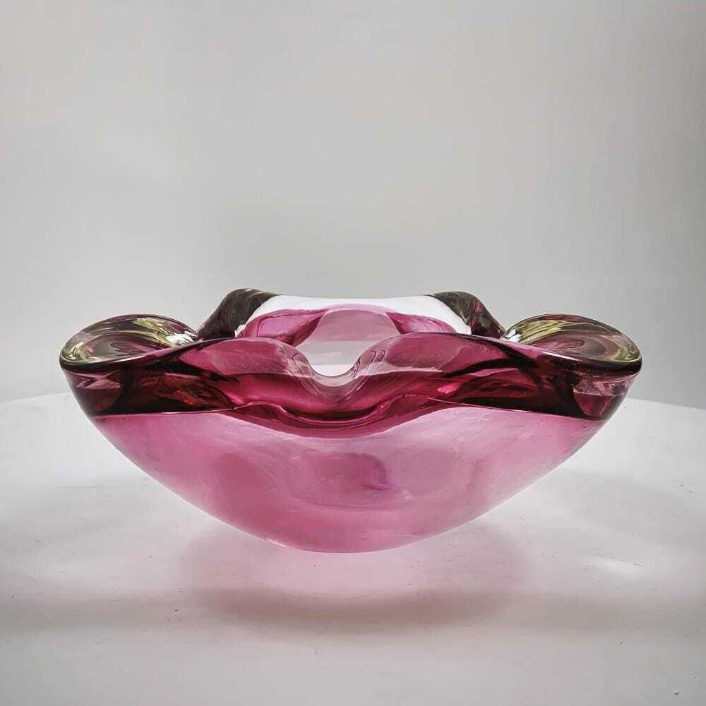 Asbak in Murano-glas van Flavio Poli voor Seguso, ca. jaren 1960. Gemaakt in Italië. 15,5 cm / 6,10 inch photo Woonaccessoires