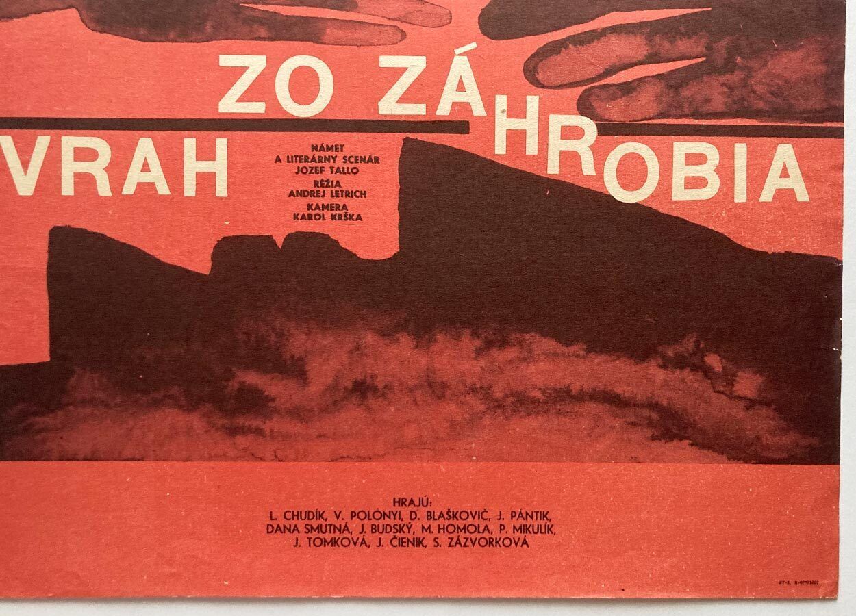 Original Film Poster, Murderer From Beyond The Grave, Milan Paštéka, 1967, Genuine Vintage Czech Design photo buy
