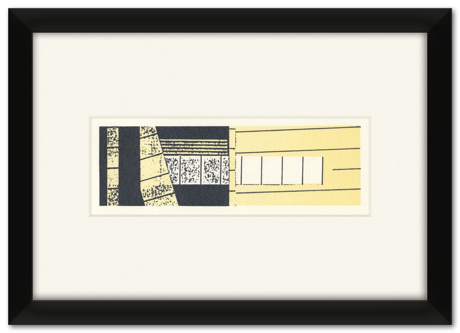 Fijne limited edition geometrisch abstracte letterpersdruk