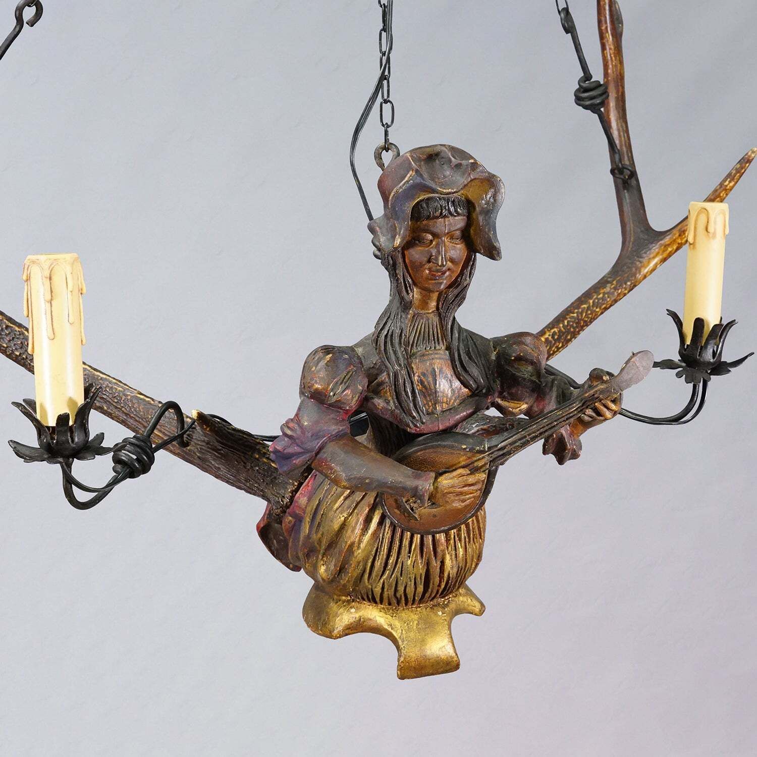 Antique Lusterweibchen With Muenchner Kindl, Germany 1900 photo Lighting