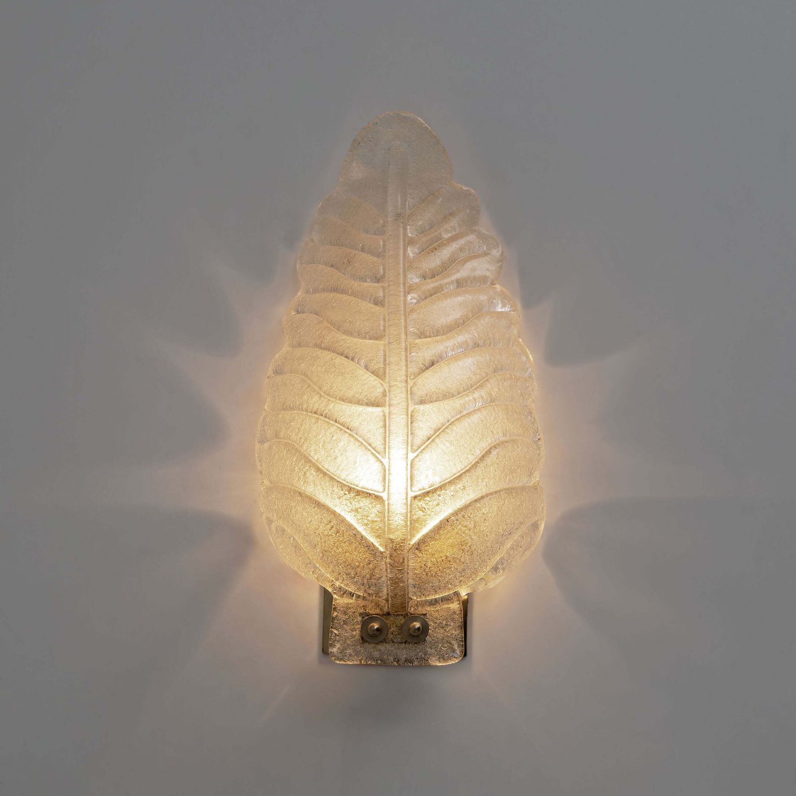 Pair Of Barovier & Toso Style Mid Century Modern Murano Glass Gold Leaf Wall Sconces photo Lighting