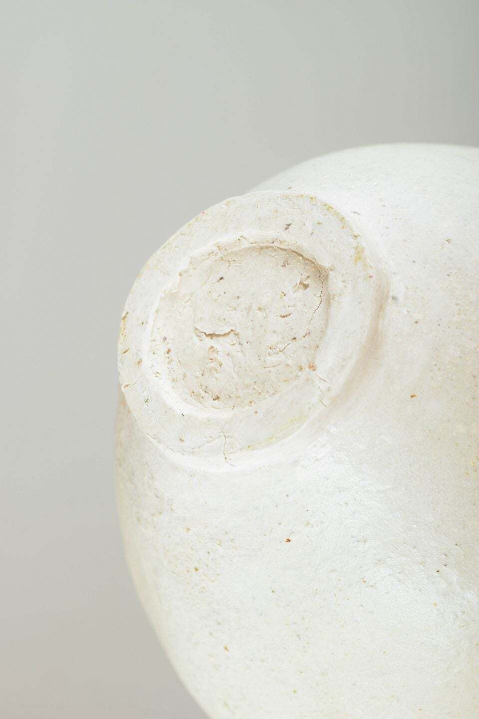 Vase en grès à forme asymétrique, potier européen, années 1980 photo Décoration