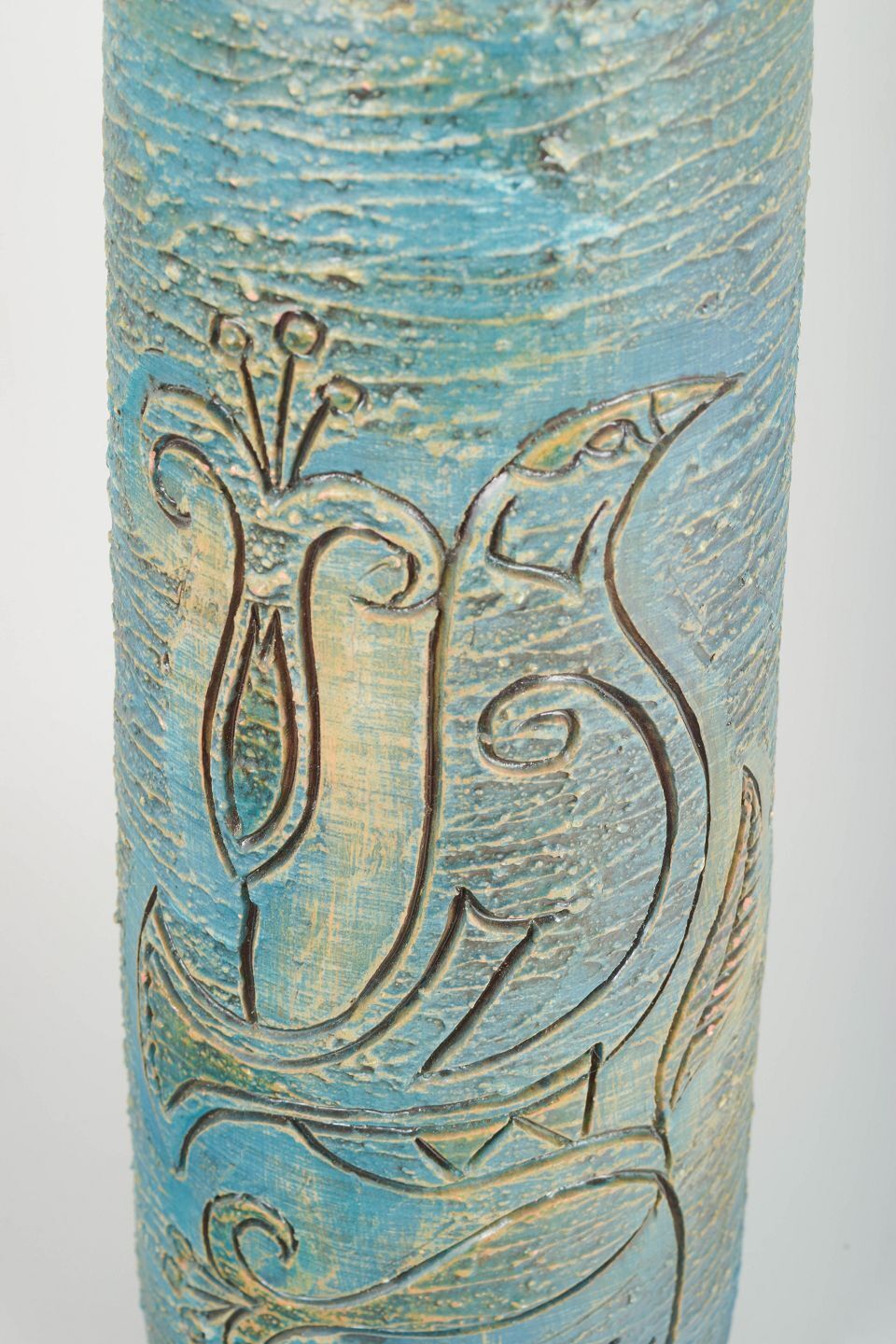 Grand vase de sol Antoni M. Zawadzki pour Tilgmans Keramik, motif oiseau. photo for sale