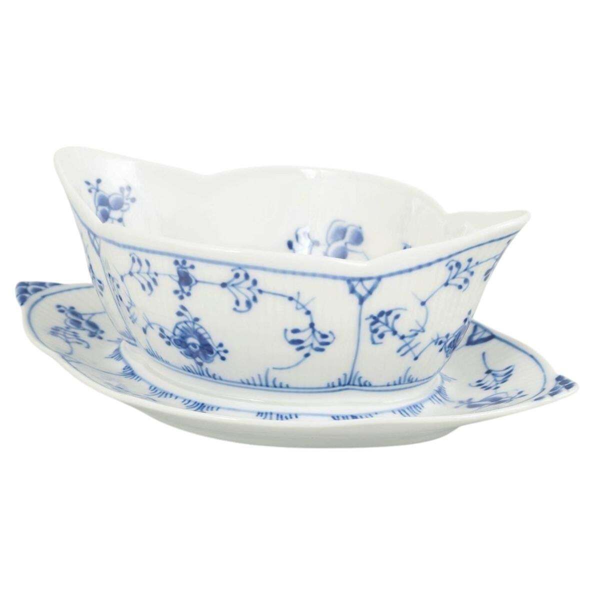 Royal Copenhagen, Blue Fluted Plain. Saucière en porcelaine, années 1980