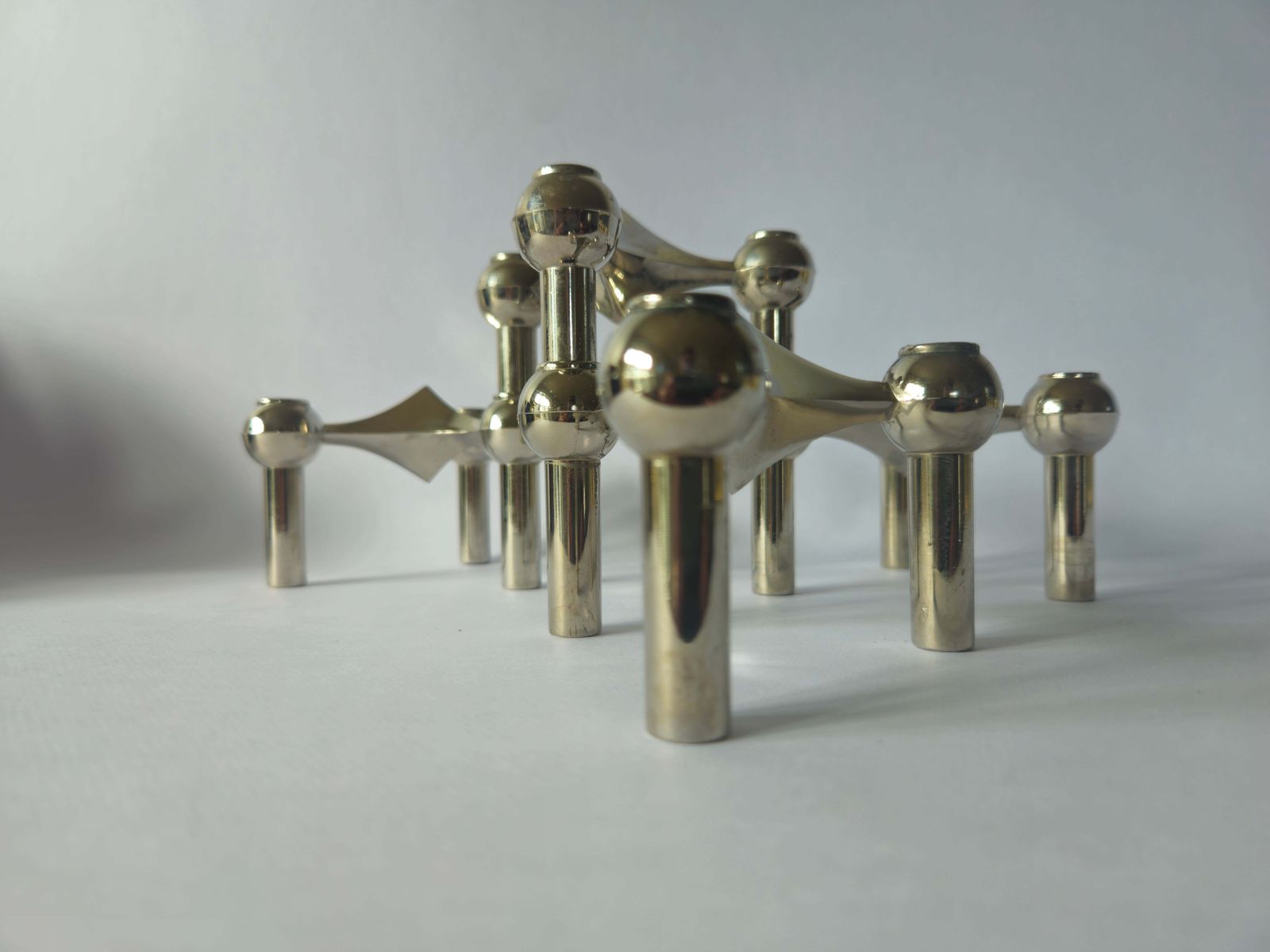 photo vinterior Set Of Four Sculptural, Stackable Candle Holders Stoffi & Nagel For Bmf Nagel