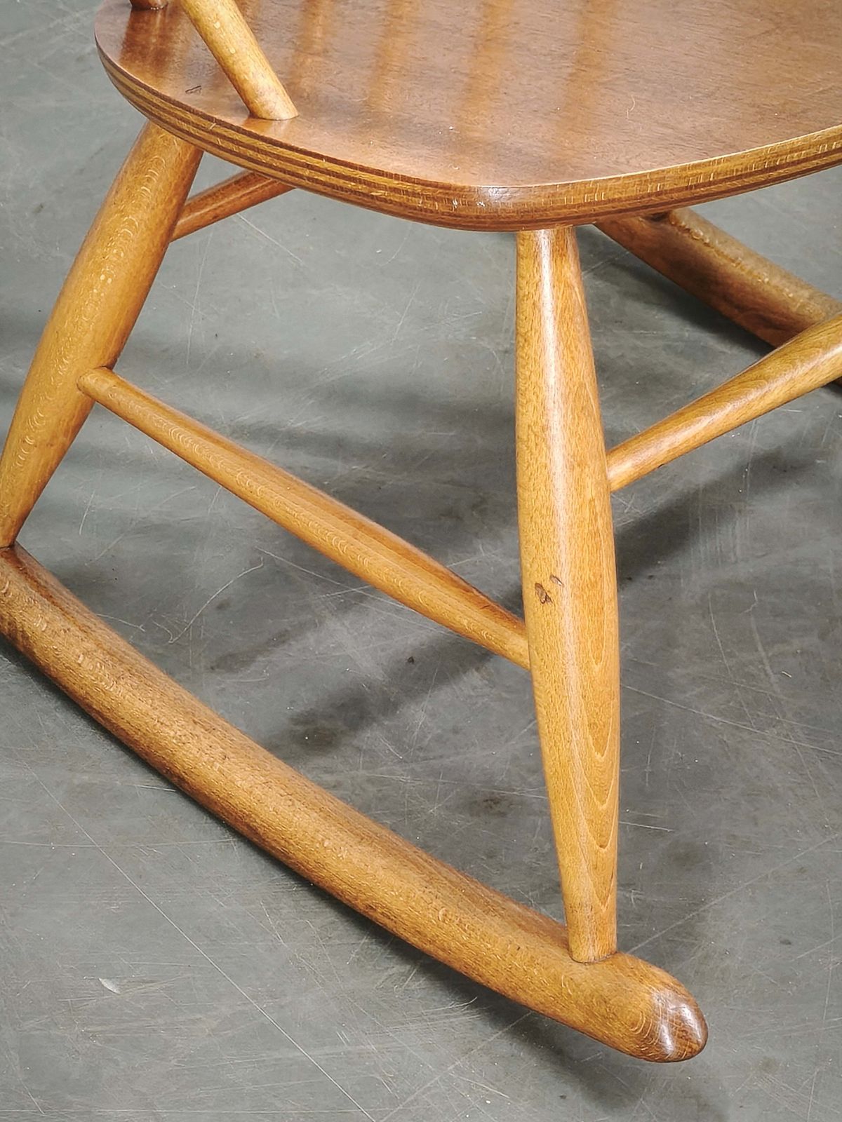 Illum Wikkelsø Danish Modern Rocking Chair By Niels Eilersen, 1960s photo Furniture