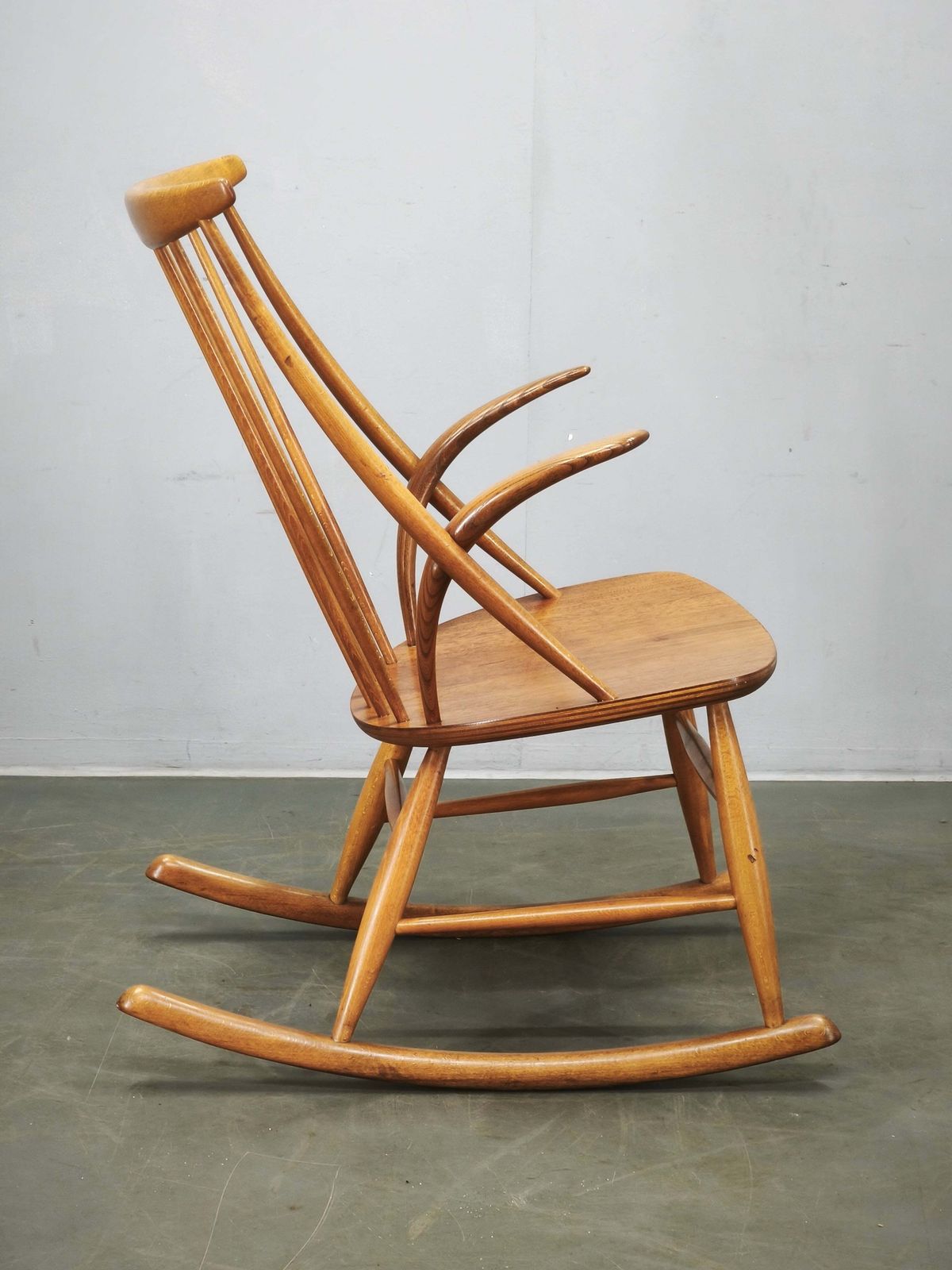 1096.0 Illum Wikkelsø Danish Modern Rocking Chair By Niels Eilersen, 1960s photo