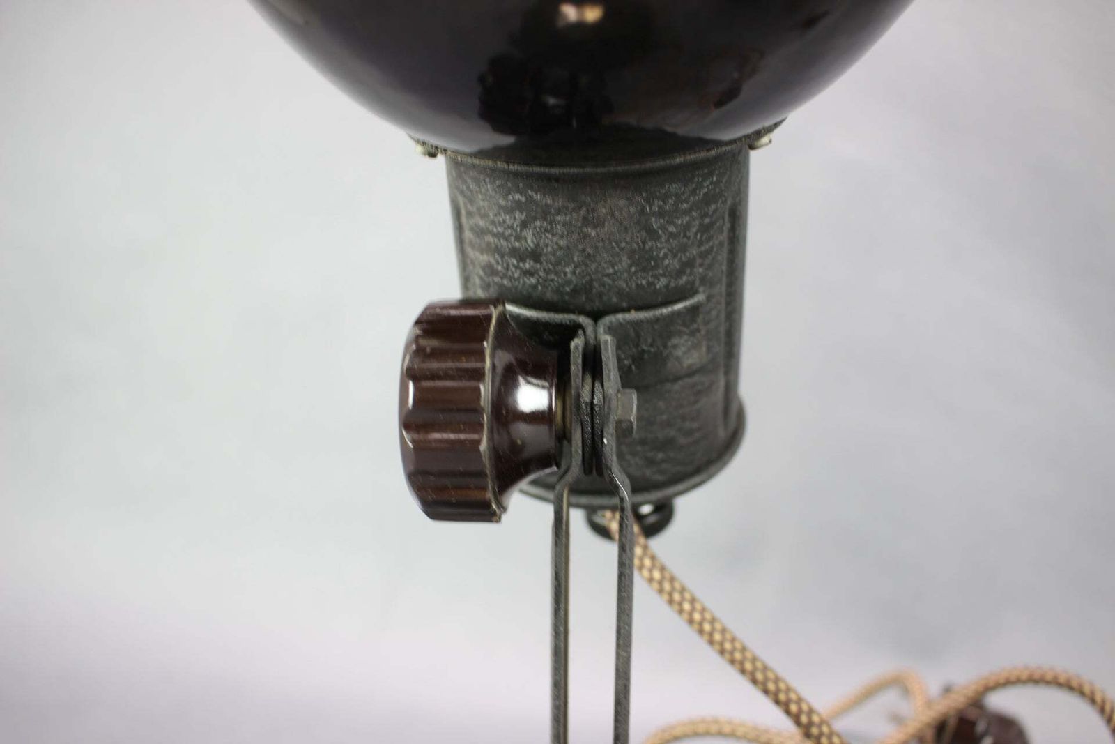 photo for sale Pair Of Original 1955 Industrial Adjustable Desk Lamps, Czechoslovakia