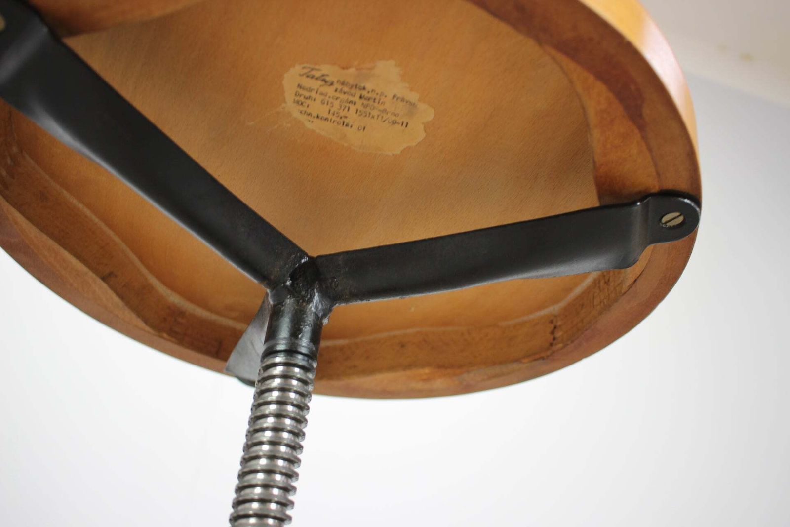 Vintage Adjustable Piano Stool By Tatra Nábytek, Czechoslovakia, Circa 1960 photo vinterior