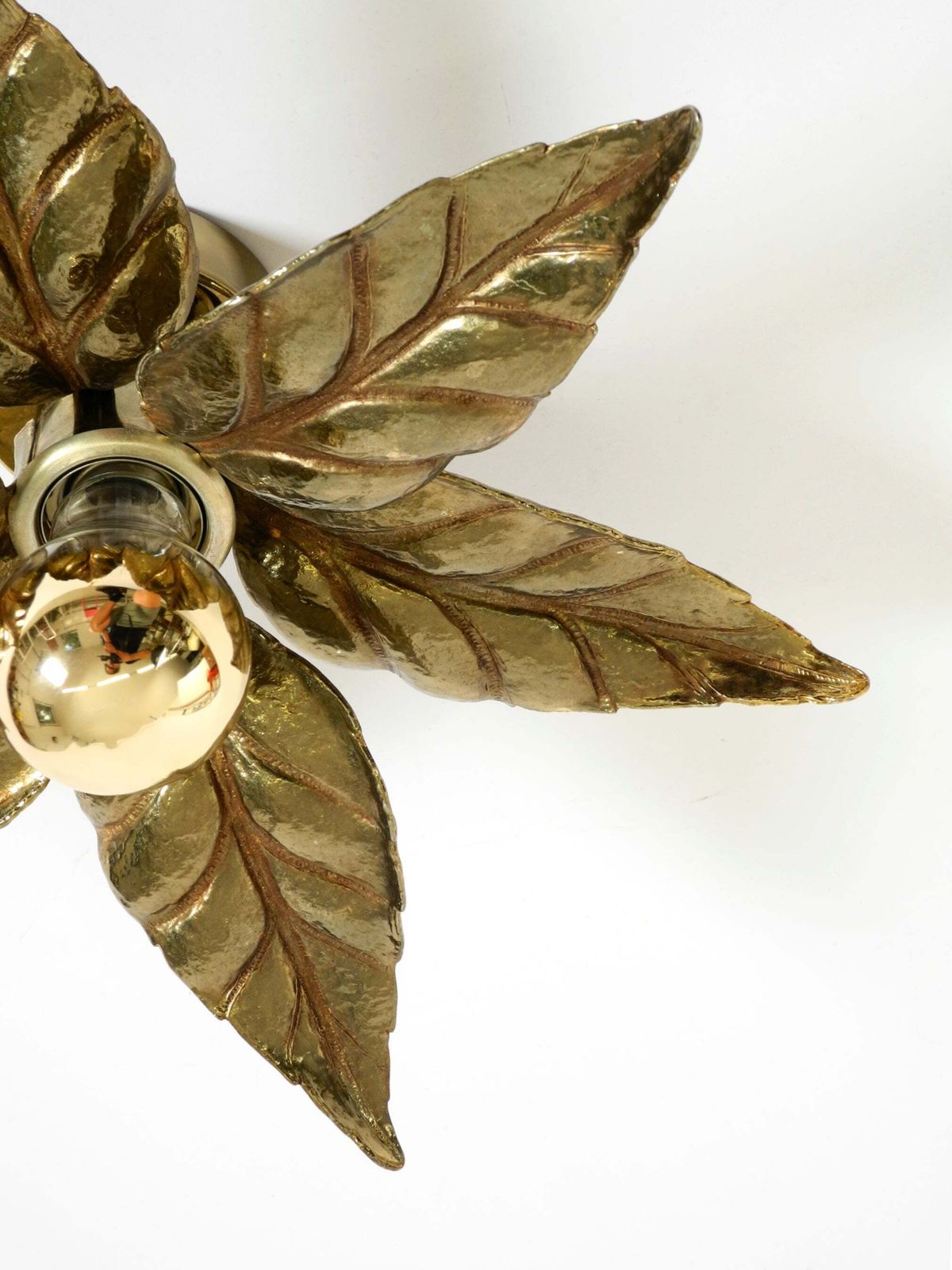 photo vintage Beautiful Brass Ceiling Or Wall Lamp From The 1970s By Willy Daro