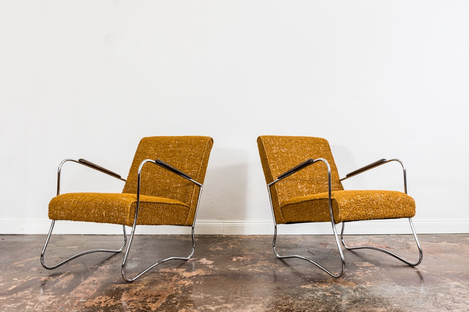 Bauhaus stijl fauteuils, jaren 1950, Polen, set van 2 photo vinterior
