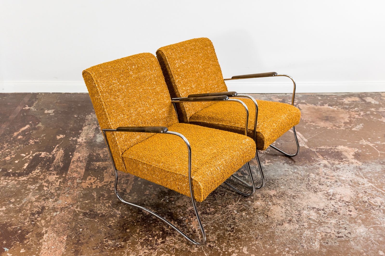 Meubels Bauhaus stijl fauteuils, jaren 1950, Polen, set van 2 photo