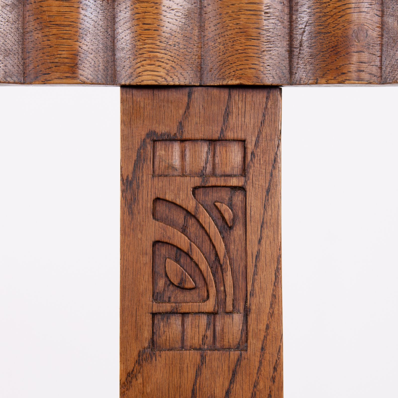 Art Deco Fine Set Of 4 English Oak Dining Chairs 1930s photo buy