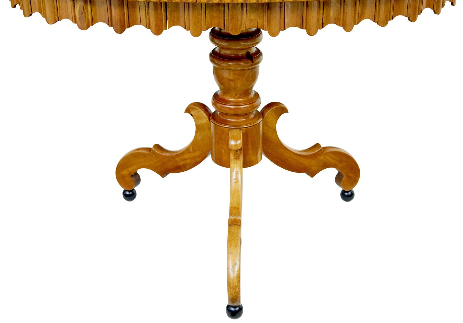 19th Century Swedish Oval Burr Birch Occasional Table photo for sale