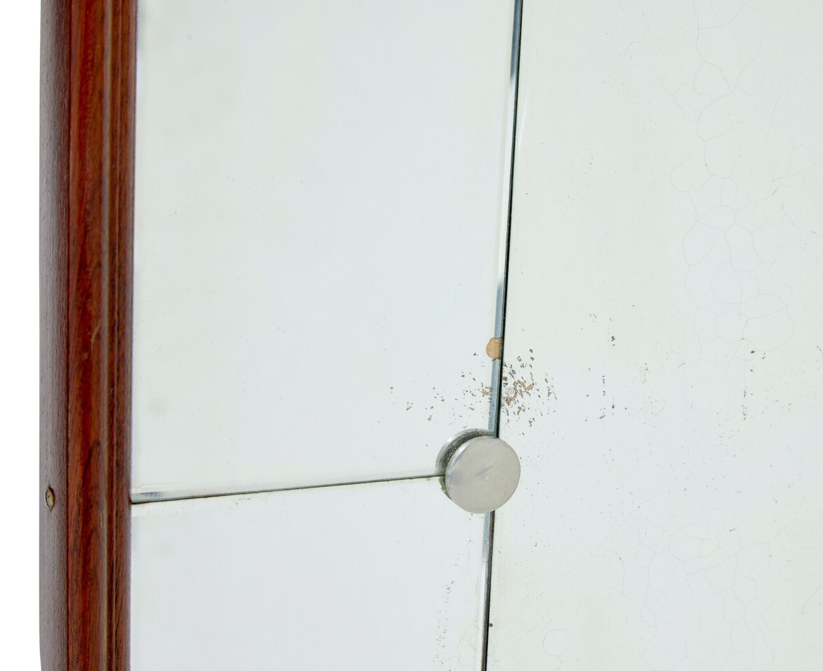 Zweedse Mid-Century spiegel met bewerkt glas van Glas & Tra photo 1645.0