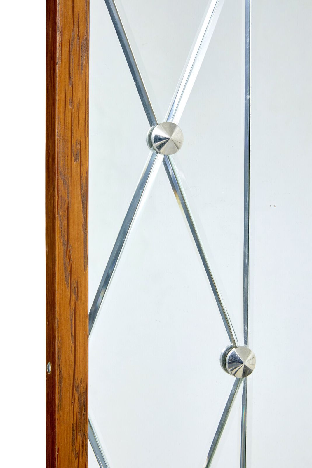 Mid-Century Scandinavische Gesegmenteerde Wandspiegel van G&T photo Woonaccessoires